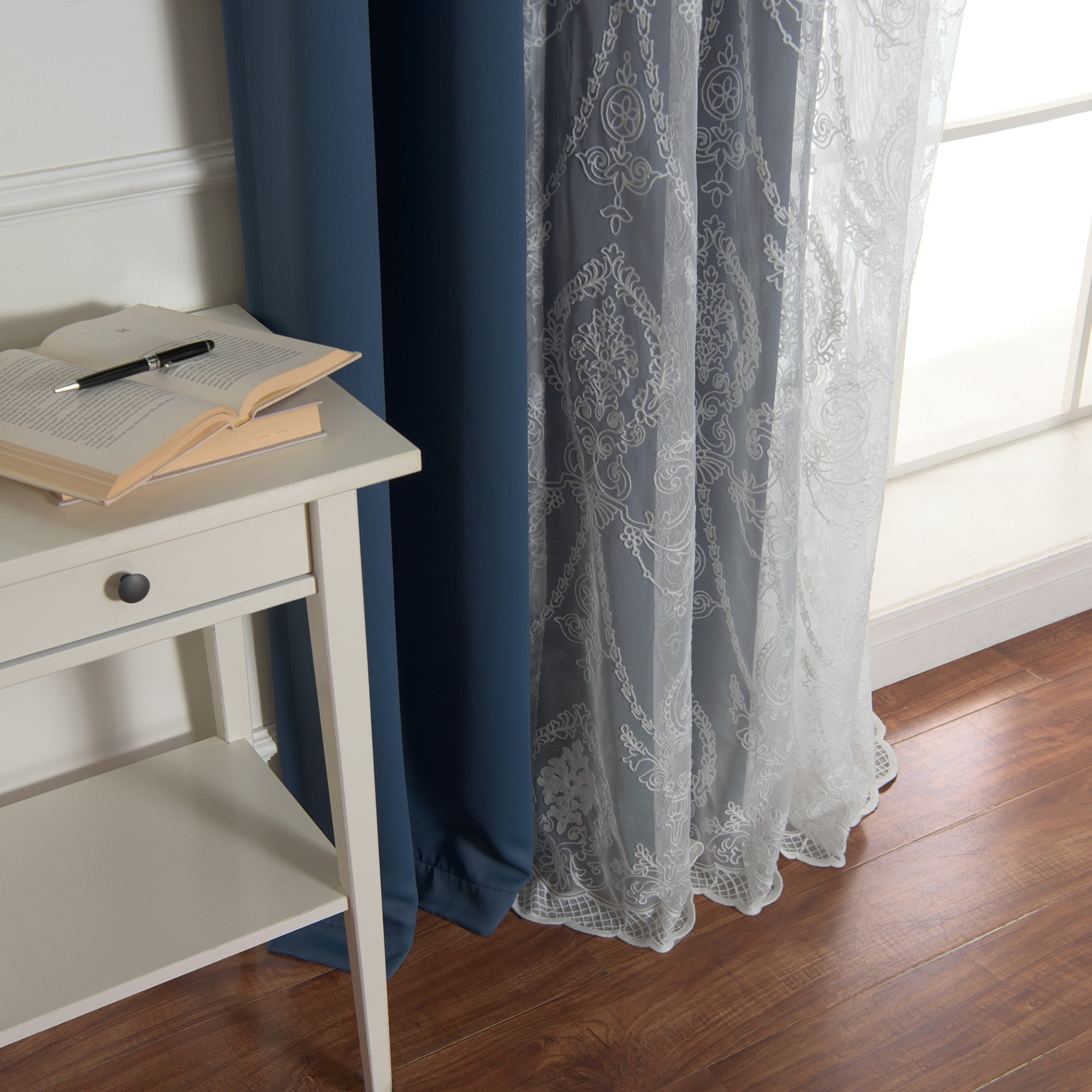 Best Home Fashion MM-TRELLIS-96-INDIGO curtains - View #5