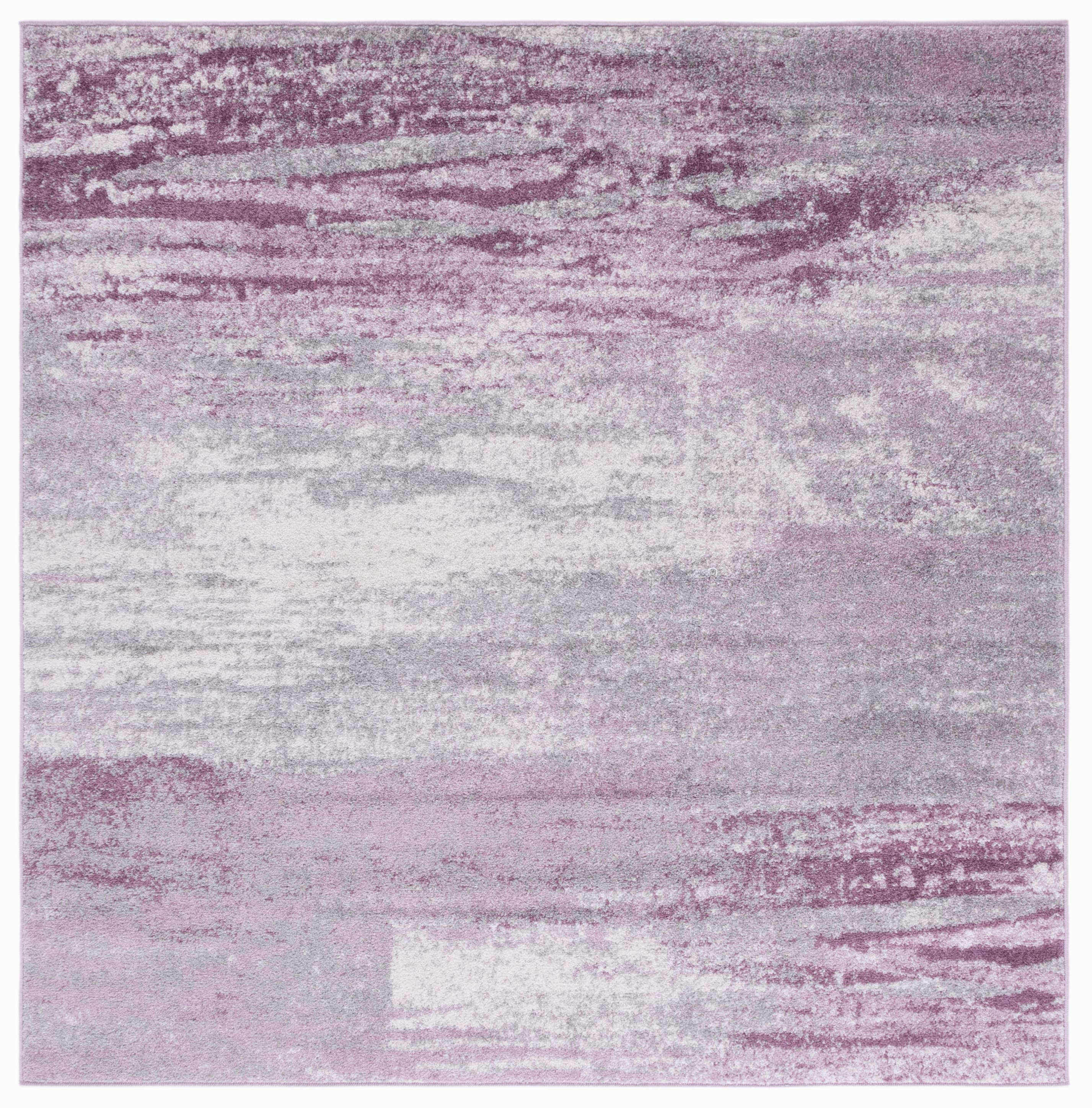 Safavieh ADR112V-6SQ Adirondack Zayne 6 x 6 (ft) Loomed Polypropylene Gray/Purple Square Indoor Abstract Lodge Area rug