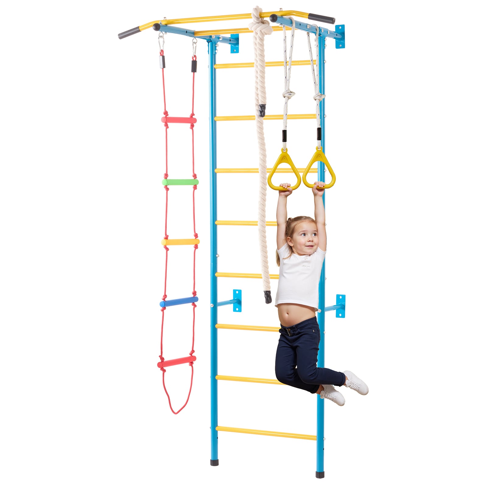 SVOPES SVOPESPPGJS9C10393V0 5 in 1 Steel Indoor Kids Gym Metal Commercial/Residential Climbing wall