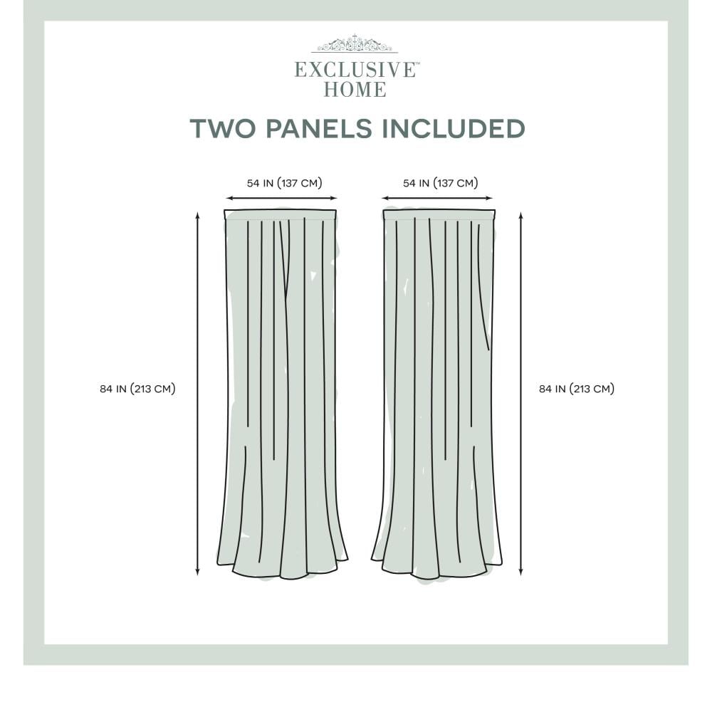 Design Decor 84-in Off-white Sheer Rod Pocket Curtain Panel Pair EH7906 ...