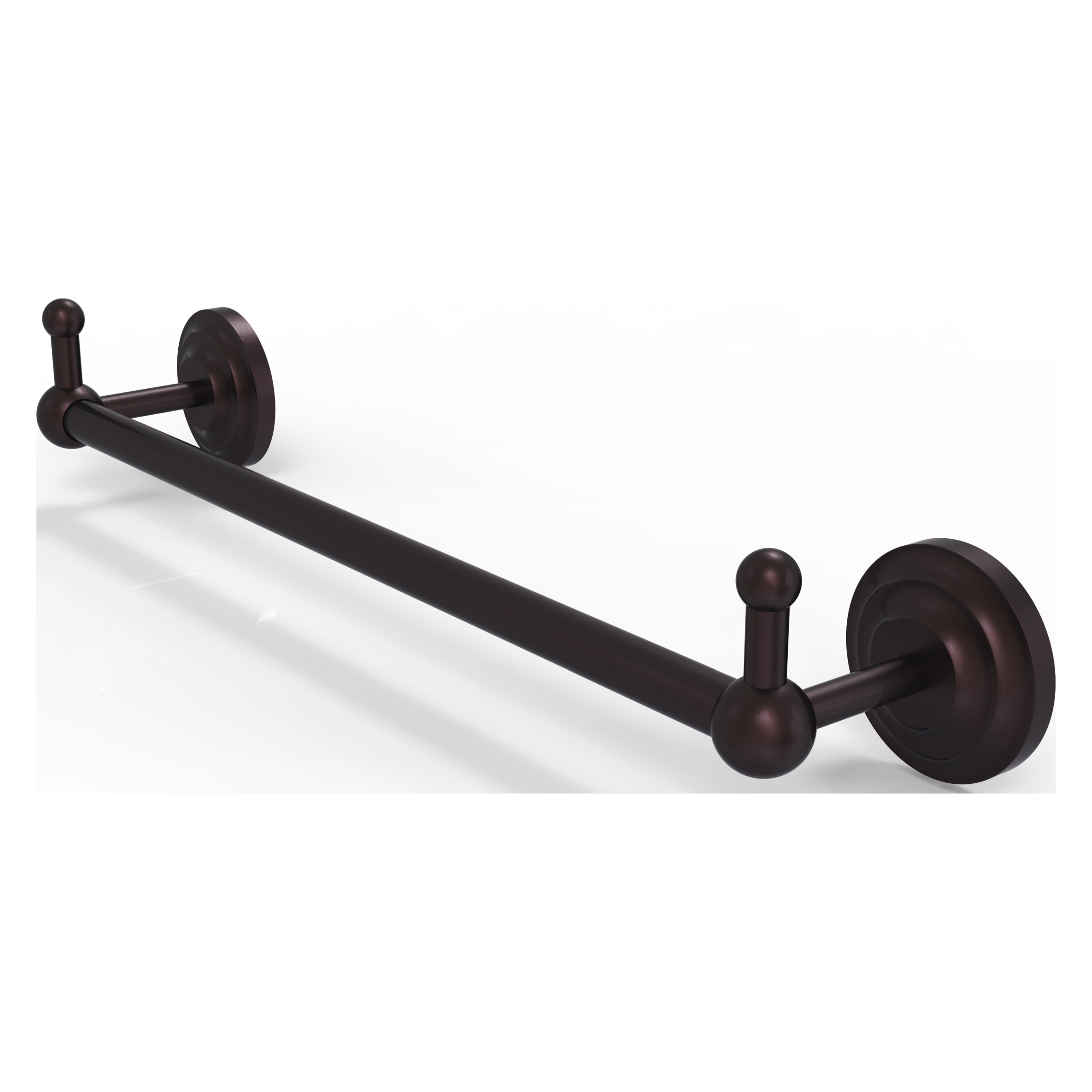 Allied Brass PQN-41-18-PEG-ABZ Prestige Que New 18-in Antique Bronze Wall mount Single Towel Bar