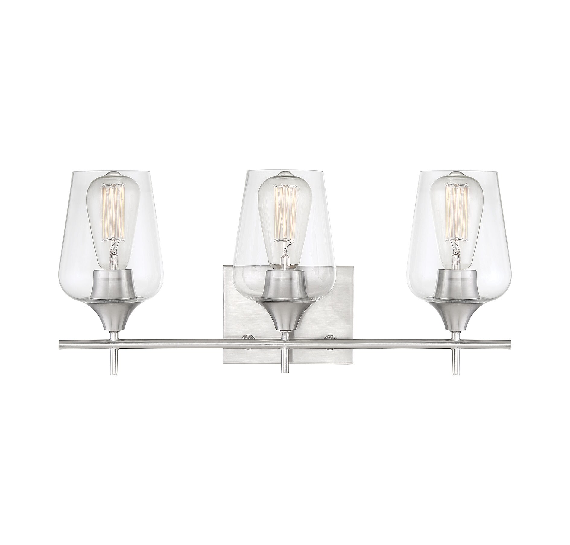  LW-SH636402 21-in 3-Light Satin Nickel Transitional Vanity Light Bar
