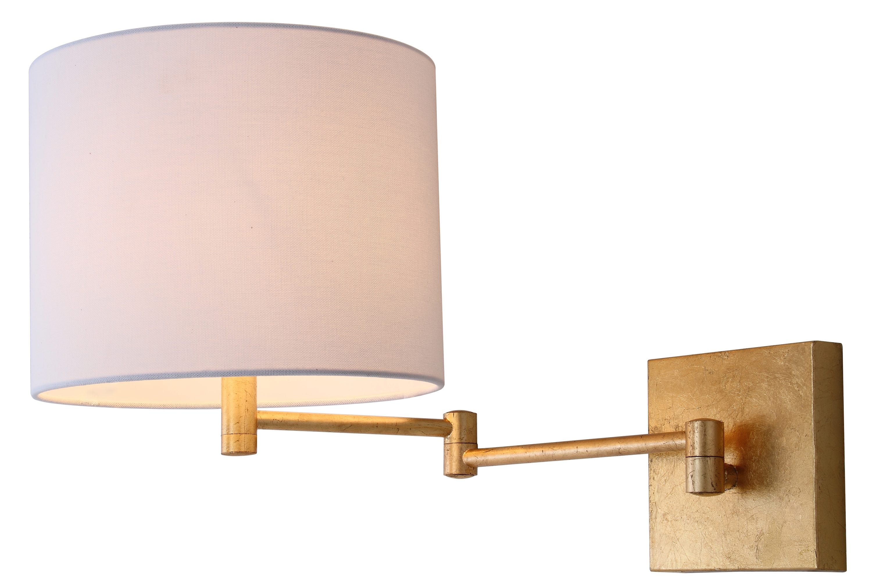 Lillian Gold 22.5" Contemporary Swing Arm Wall Sconce - Set of 2