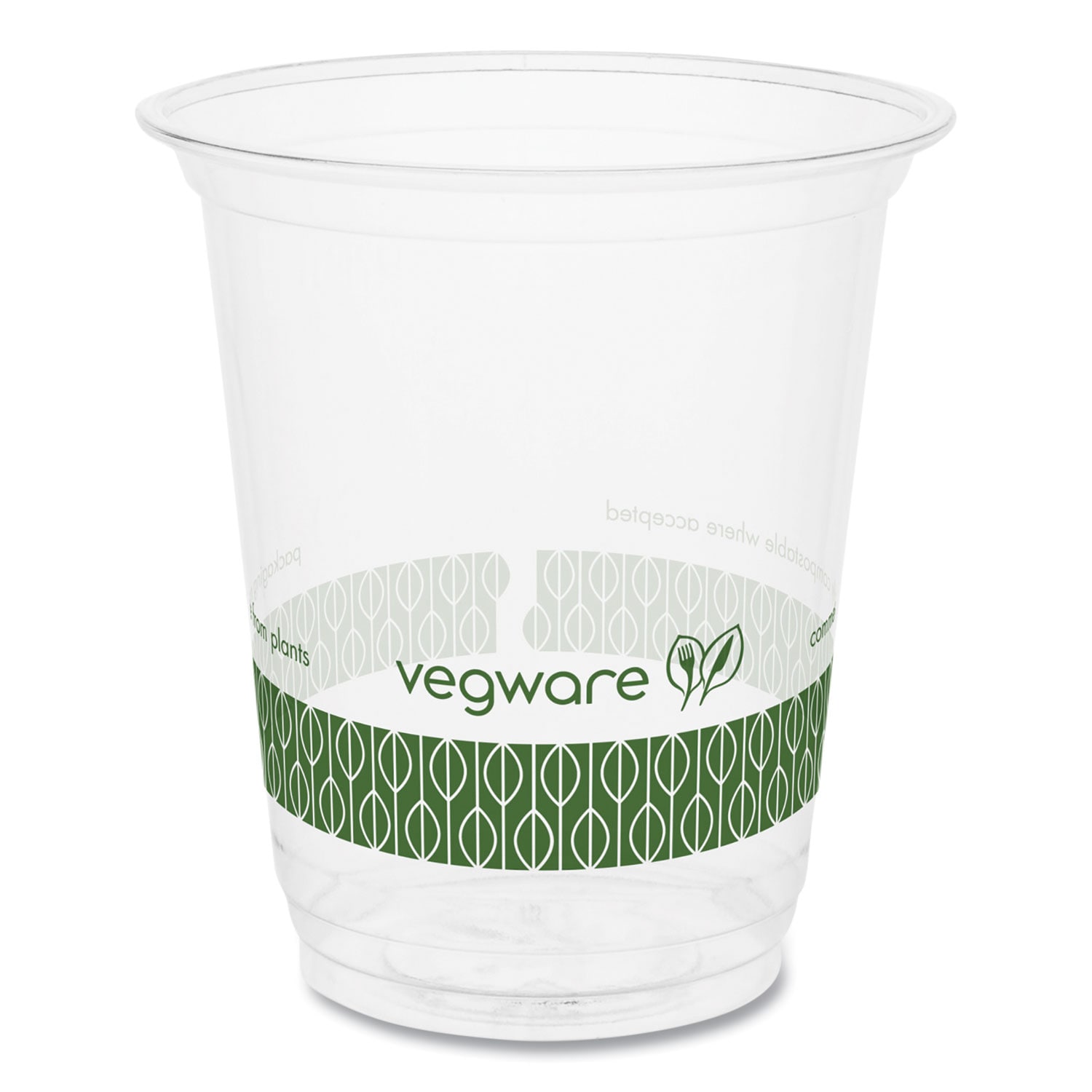 Vegware ESNVEGR200G 76-Series Cold Cup 7 oz Plastic Clear per Green 1000 per Carton