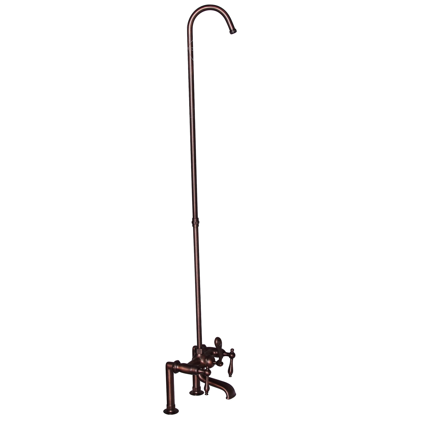 Barclay 4046-ML-ORB Oil-rubbed bronze 3-handle Deck-mount Roman Low-arc Bathtub Faucet ( Valve Included )