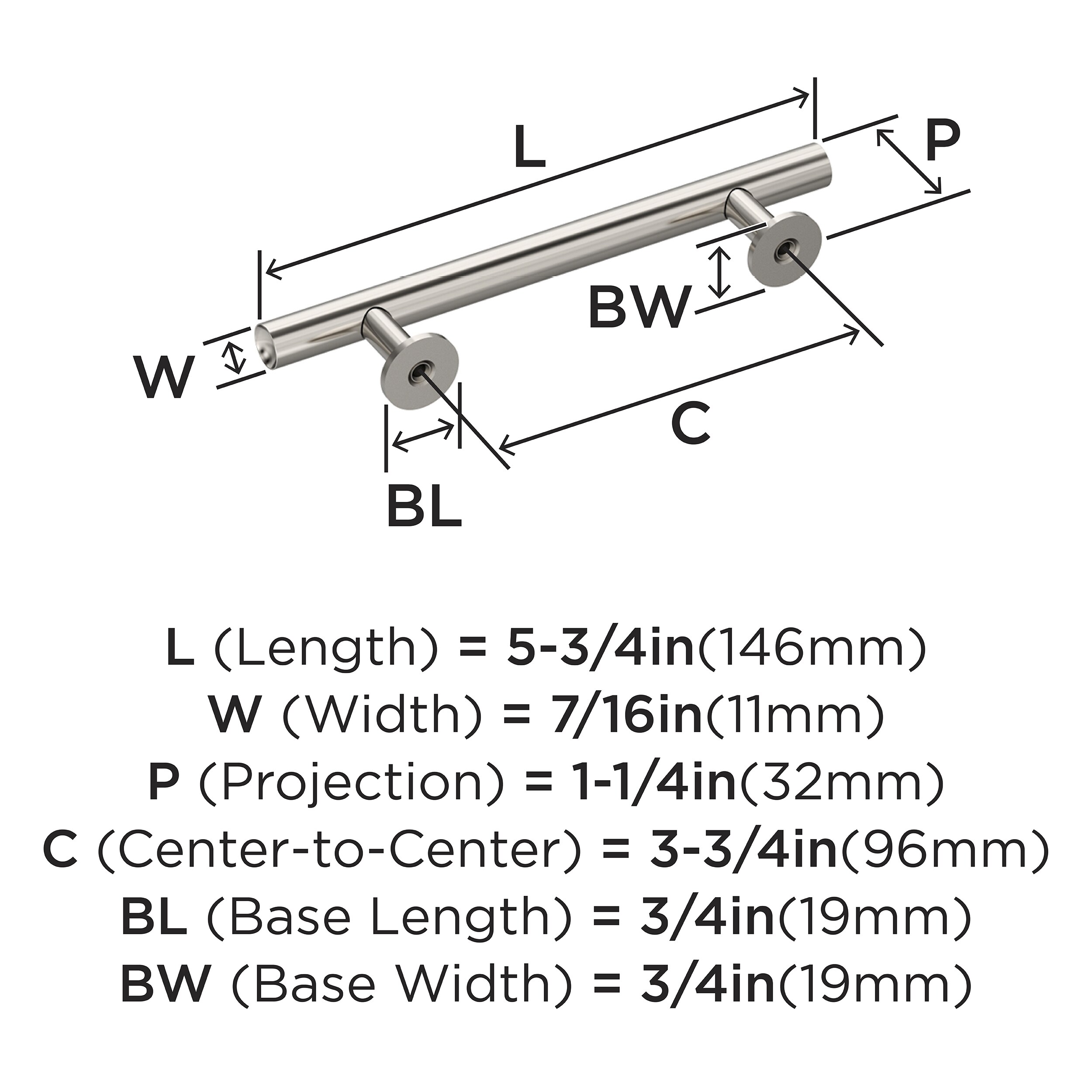 Amerock BP36865PN Cabinet-Pulls - View #3