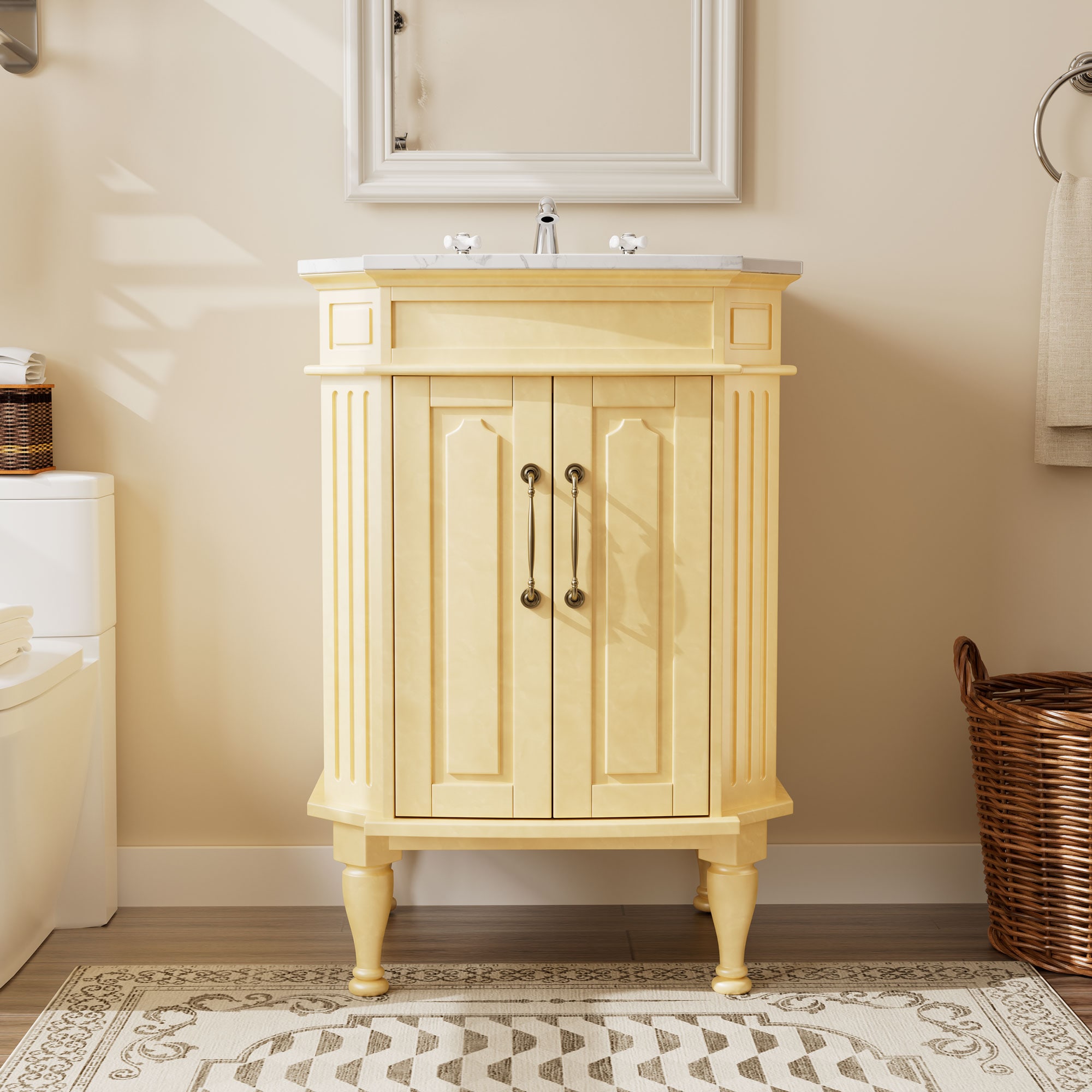 VOUA LWS-10X10-LK-BE+BASE Bath-Vanity-Combo - View #2