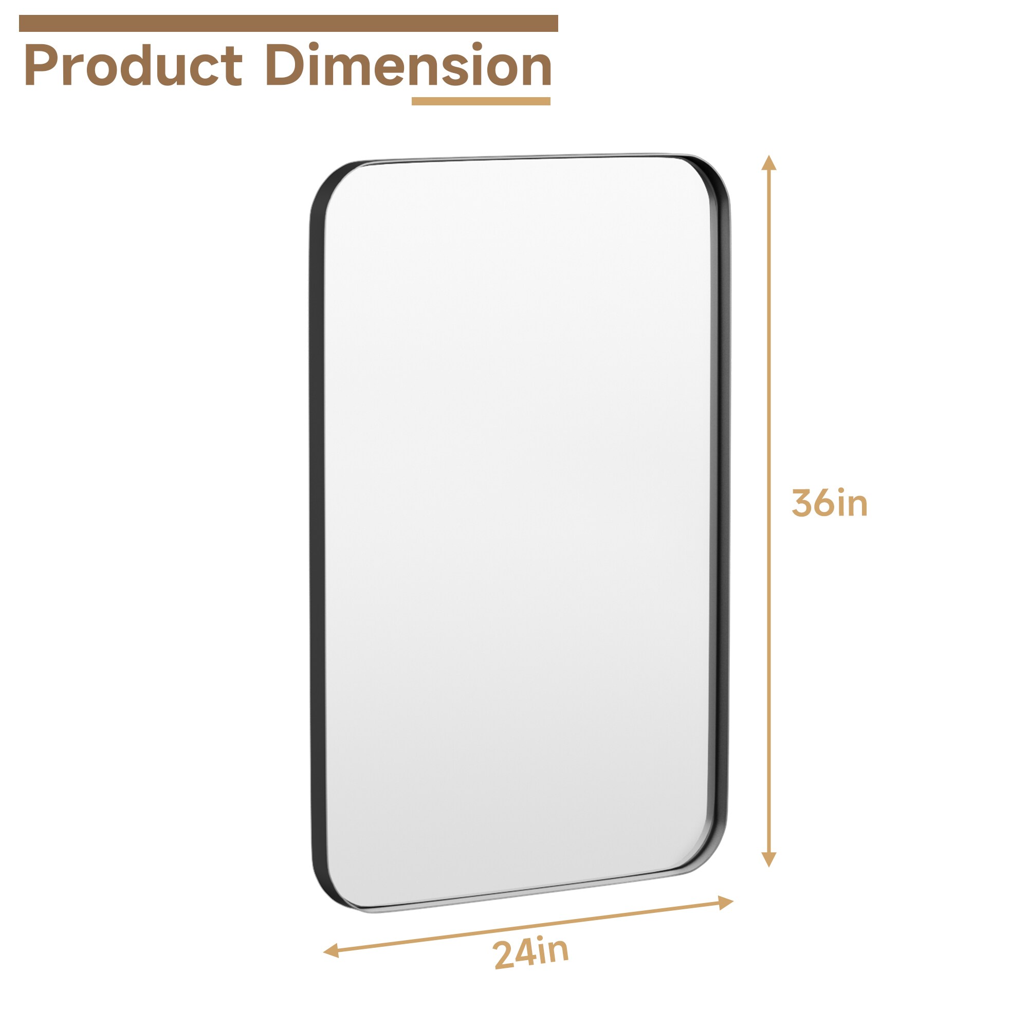 LOVMOR Y-TM2436-B Framed-Bath-Mirrors - View #10