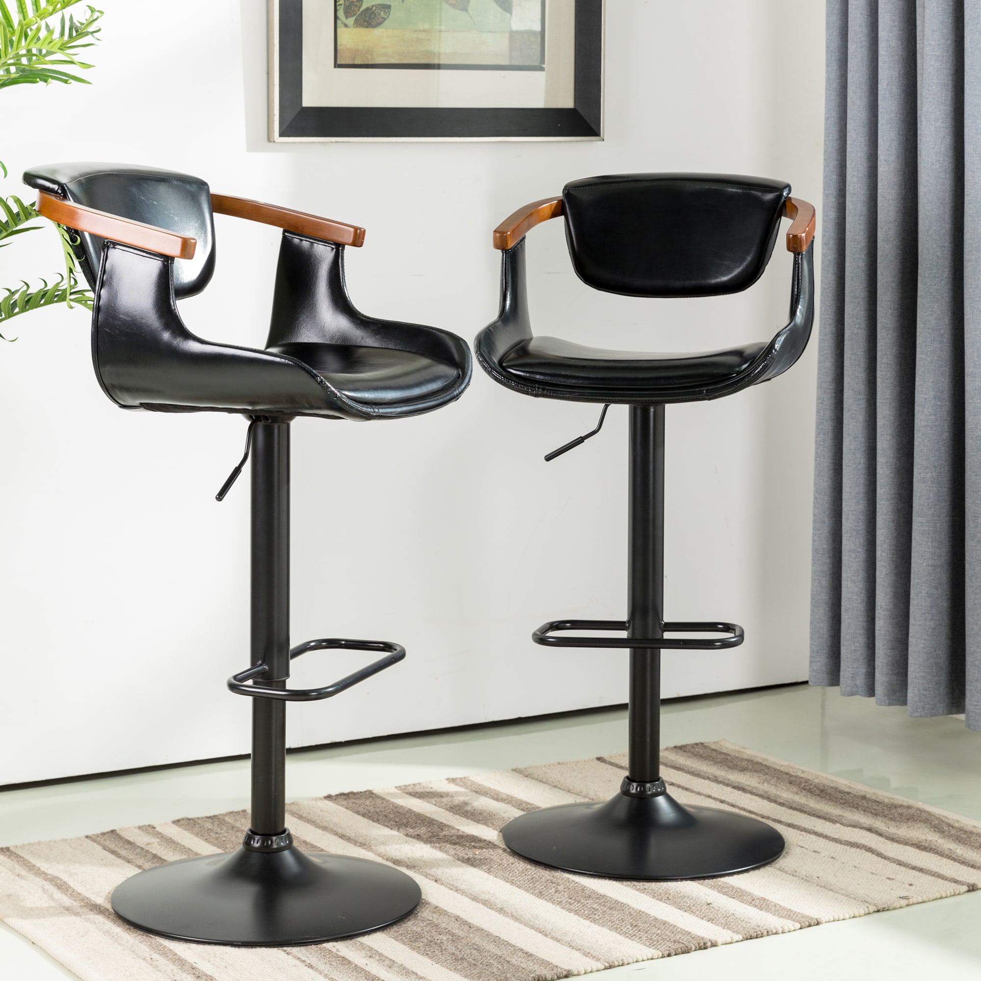 Adjustable bar stools online with backs and arms