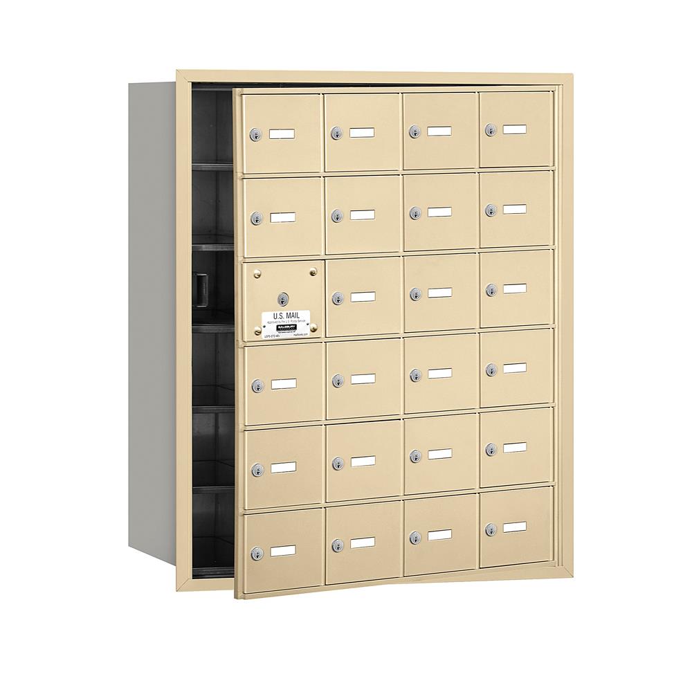 SALSBURY INDUSTRIES 3624SFU Recessed Mount Brown Metal Extra Large Lockable Cluster Mailbox