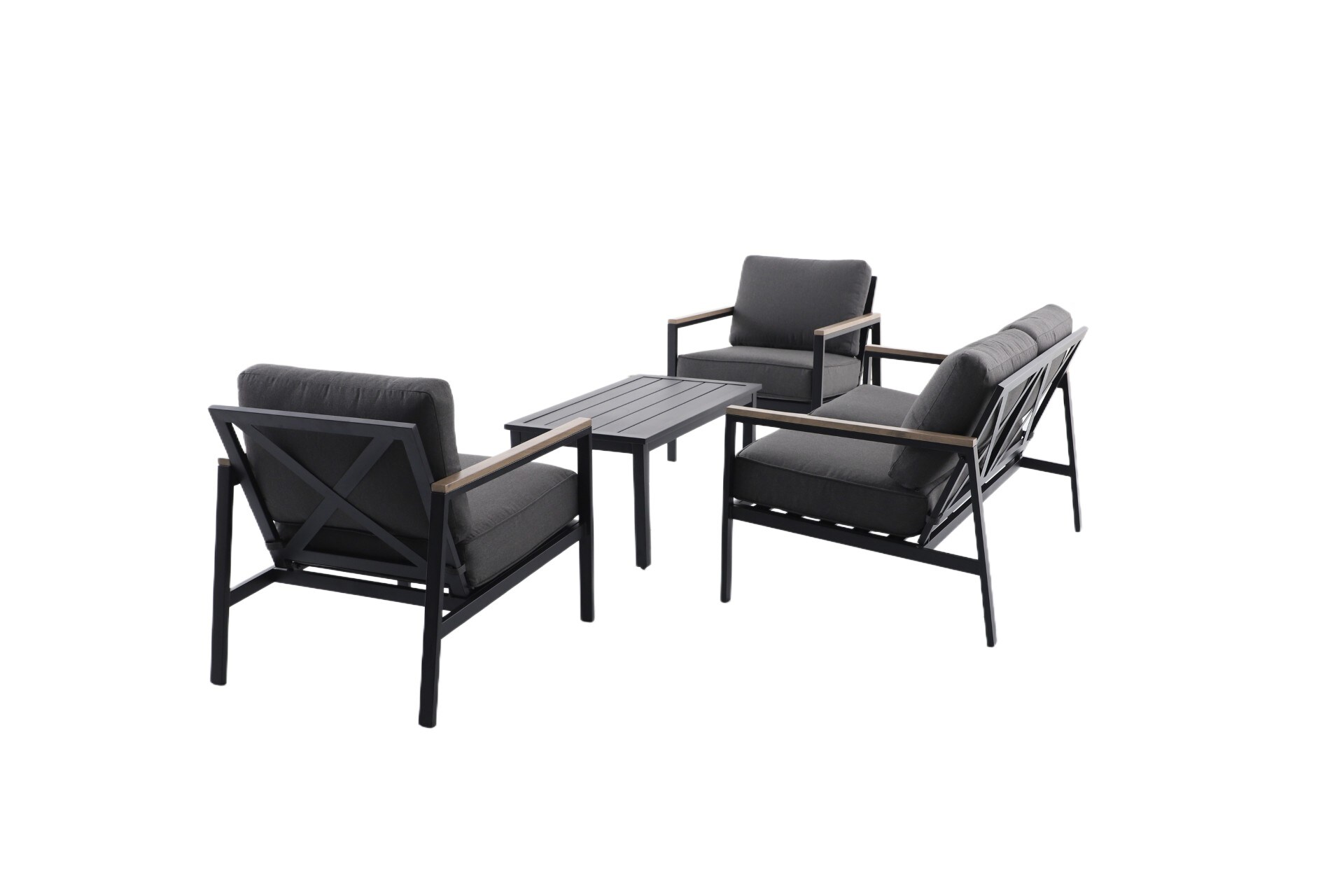 Style Selections Cave Hill 4 -Piece Patio Conversation Set with