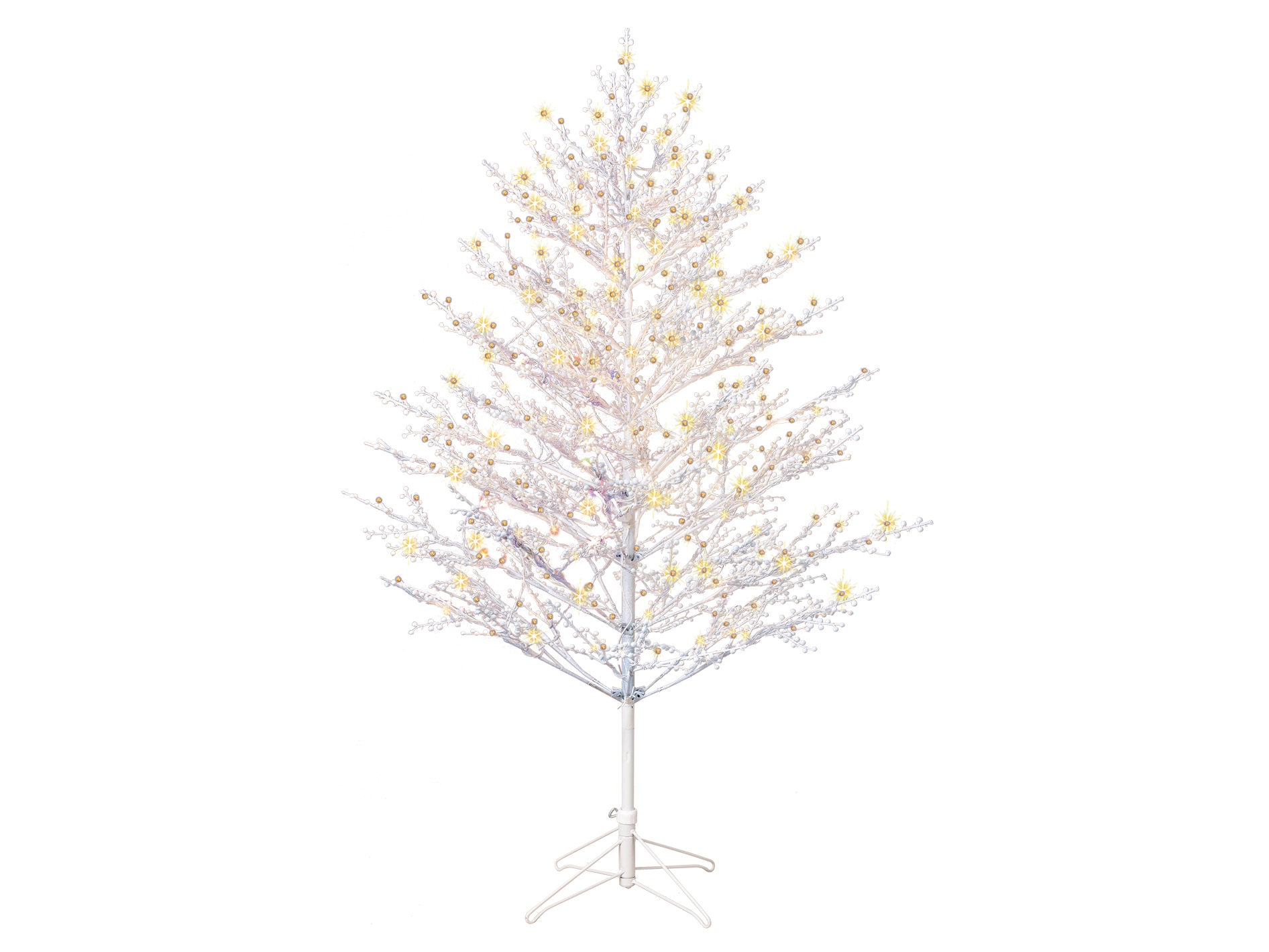 GE Color Choice 5-ft Winterberry Pre-lit White Artificial Christmas ...