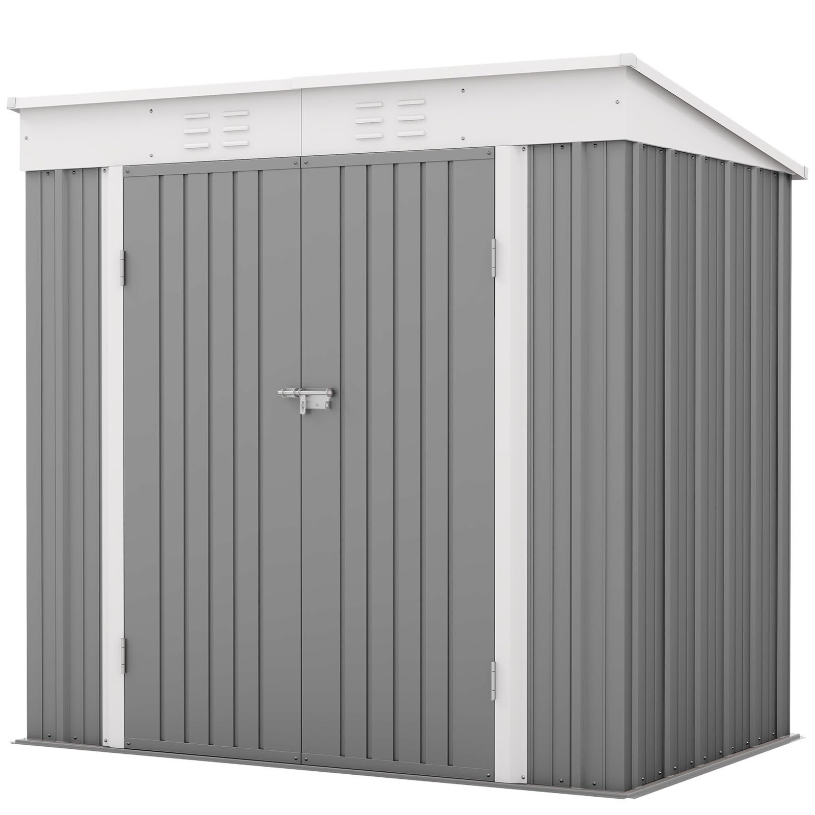 Patiowell 6-ft x 4-ft Galvanized Steel Storage Shed in the Metal ...