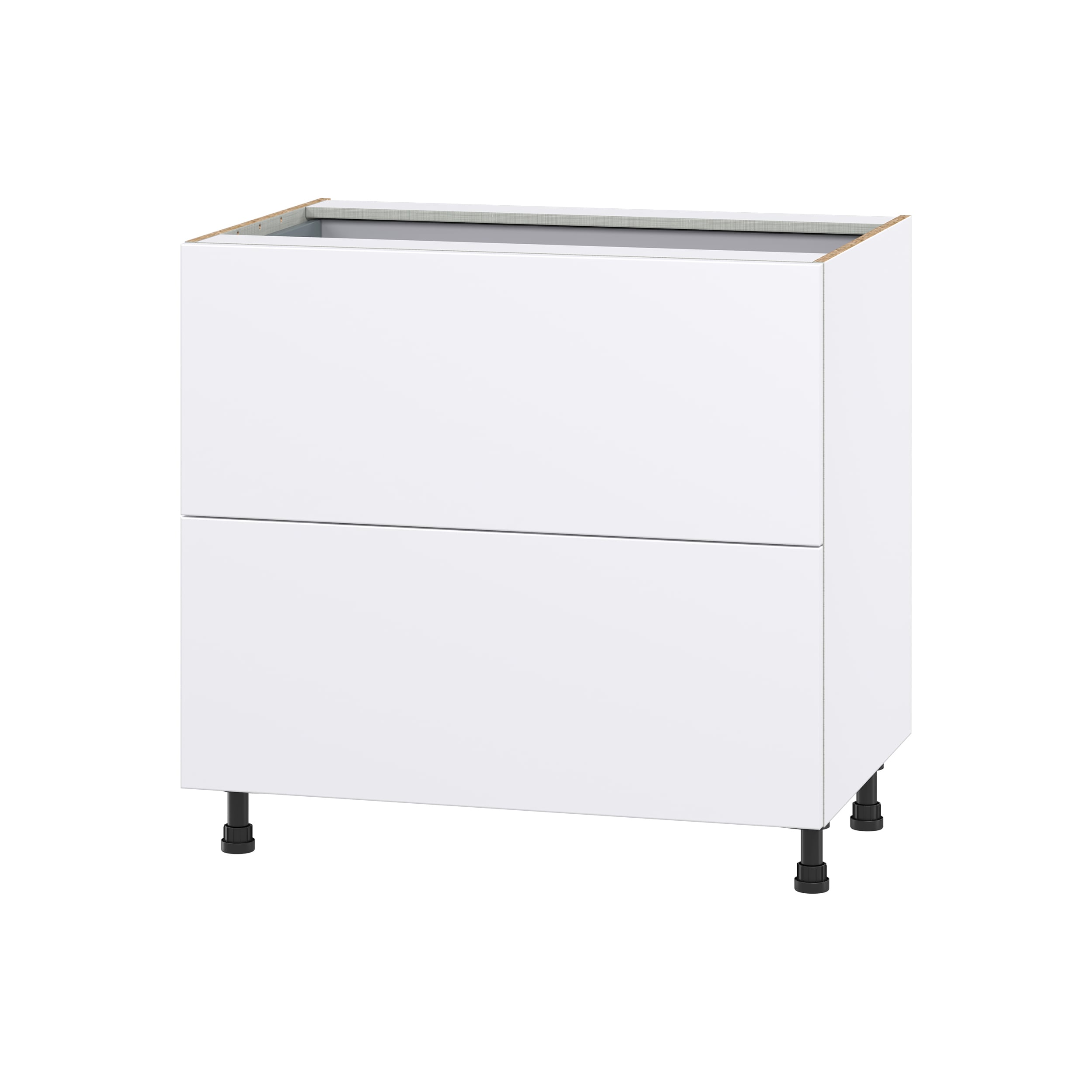 Hugo&Borg Lasalle 36-in W x 34.5-in H x 24-in D Bright White Slab 1-Drawer Base Fully Assembled Cabinet (Flat Panel Slab Style)