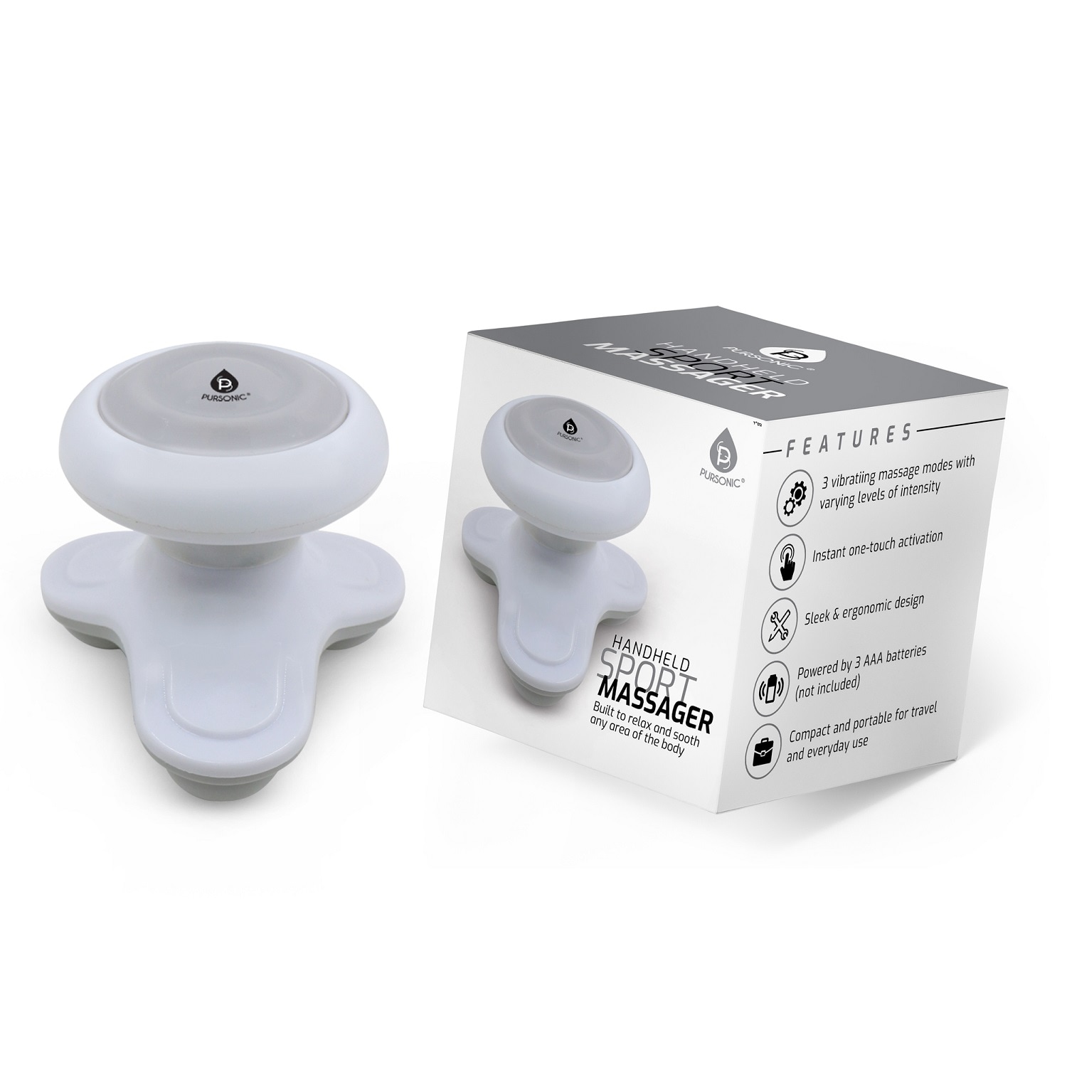 Pursonic HMG100WH Handheld Electric Sport Massager