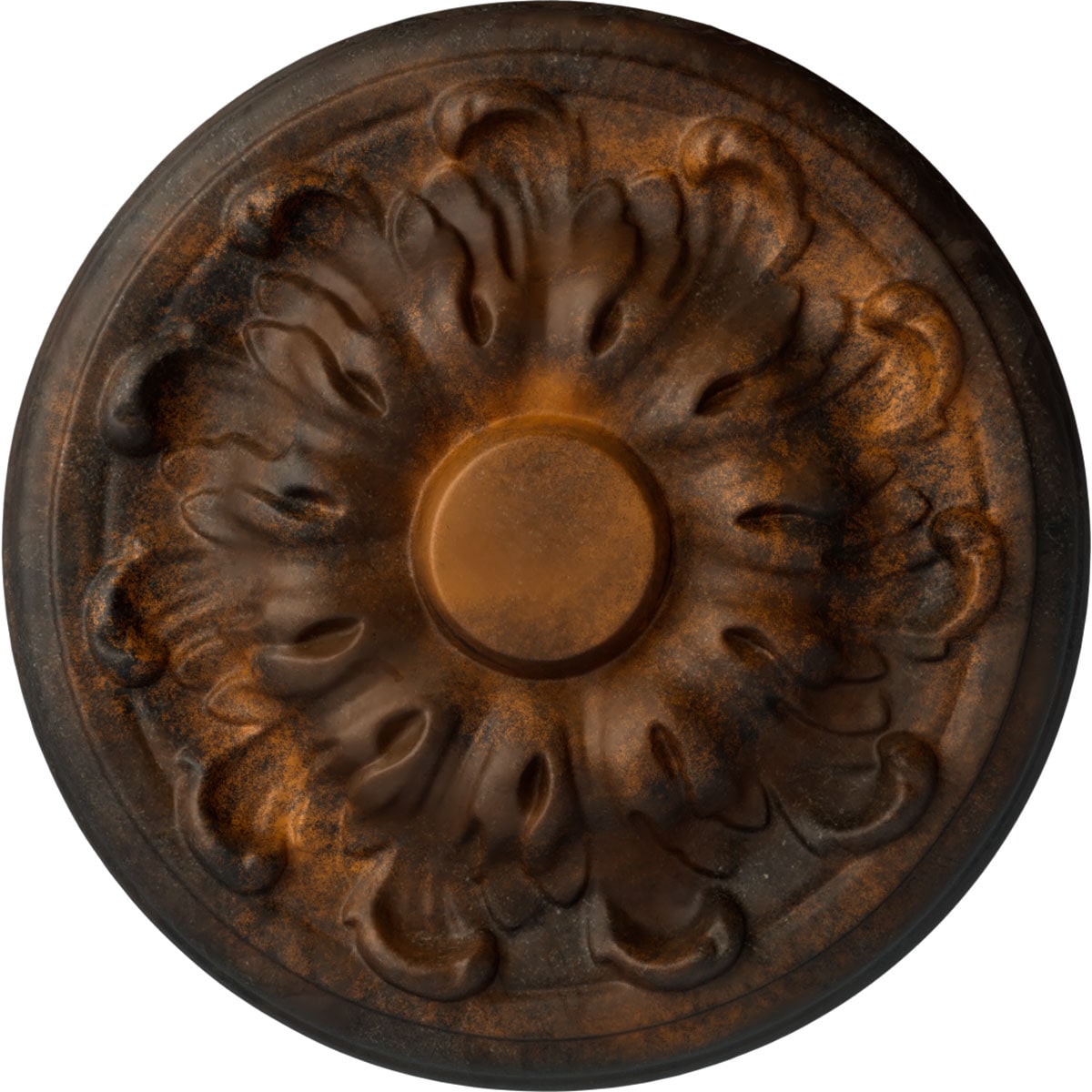 Ekena Millwork CM08MURUS Millin 7.875-in W x 7.875-in L Painted Rust Polyurethane Whole Ceiling Medallion