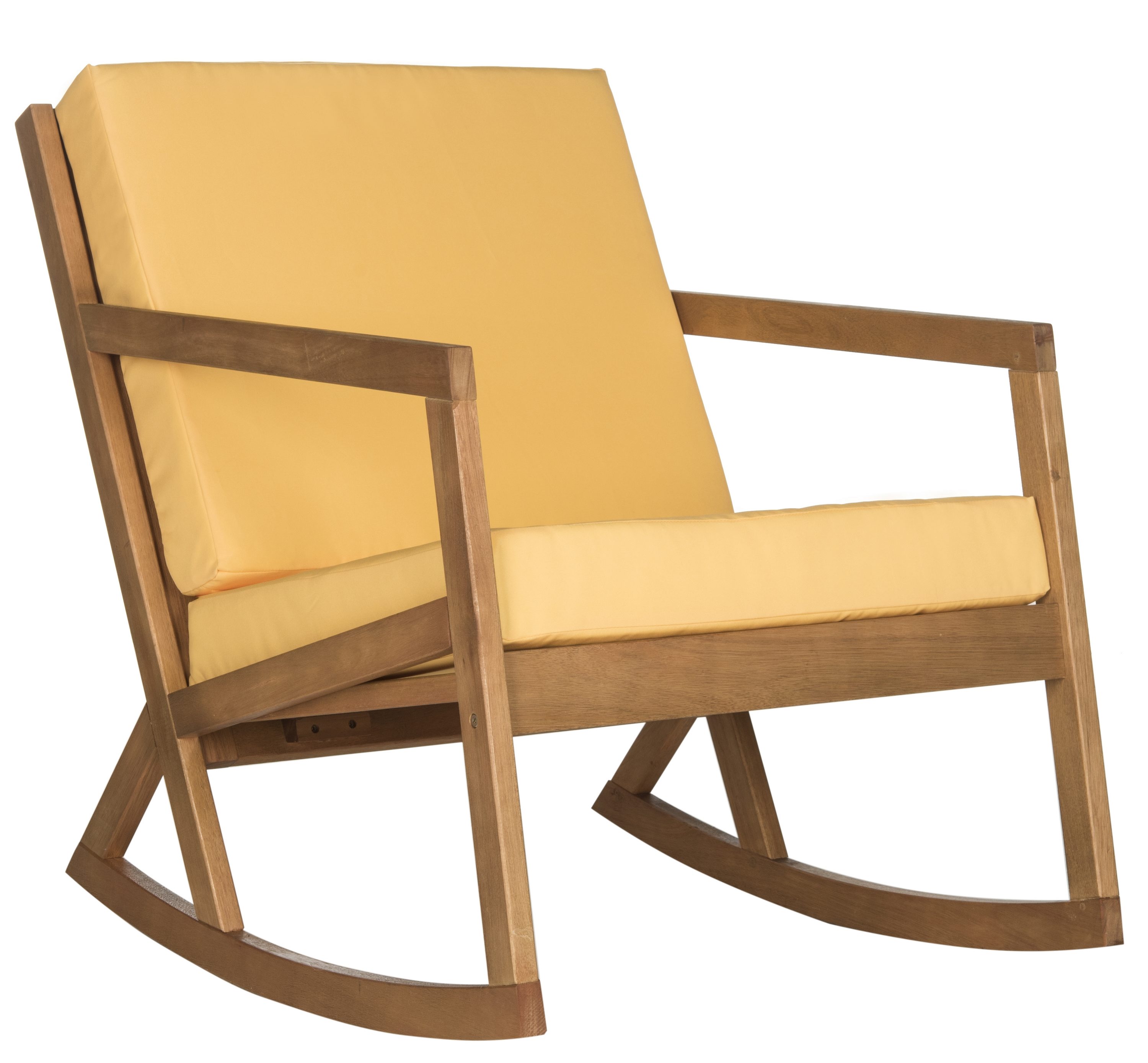 outdoor yellow rocking chair