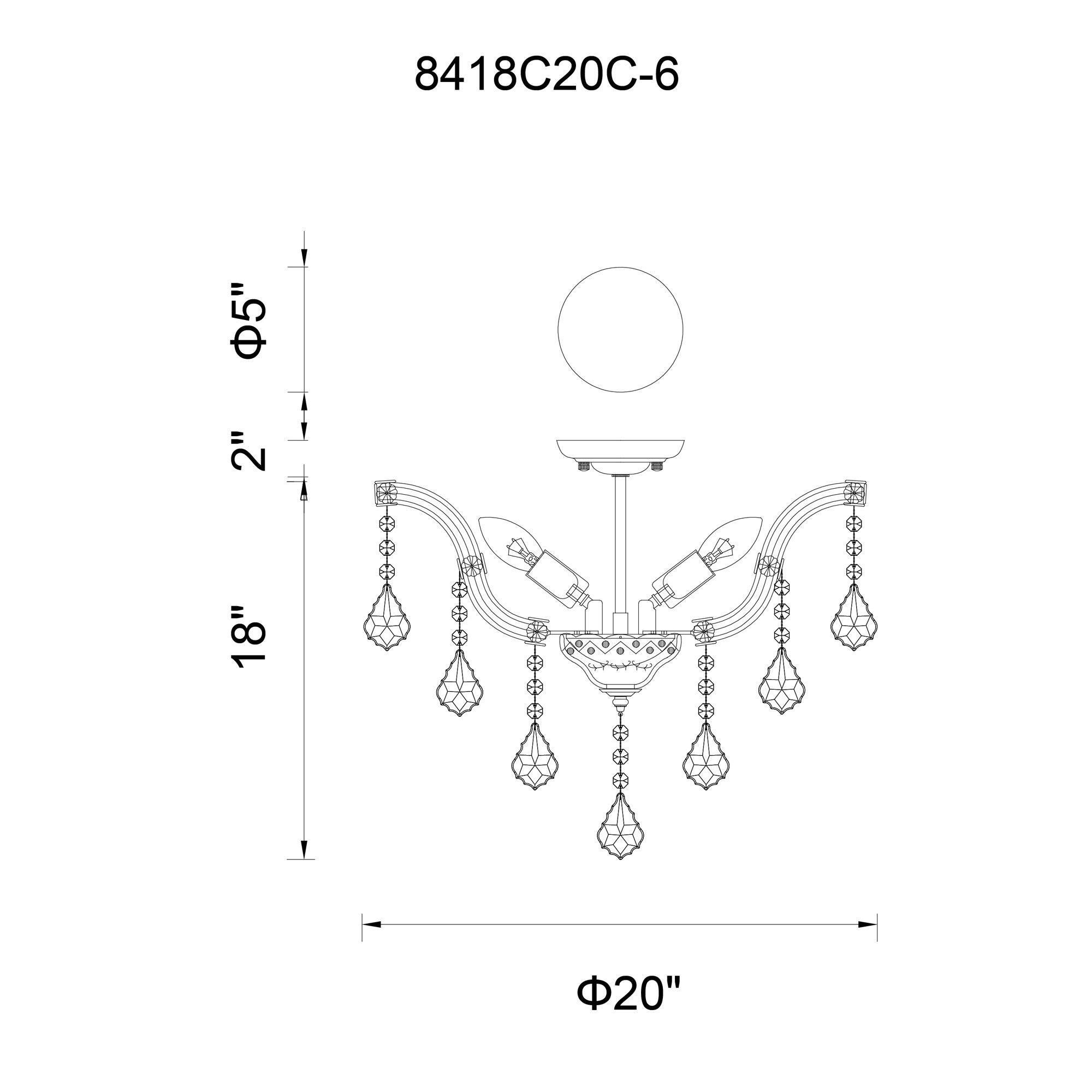 CWI Lighting 8418C20C-6(CLEAR) flushmounts - View #3