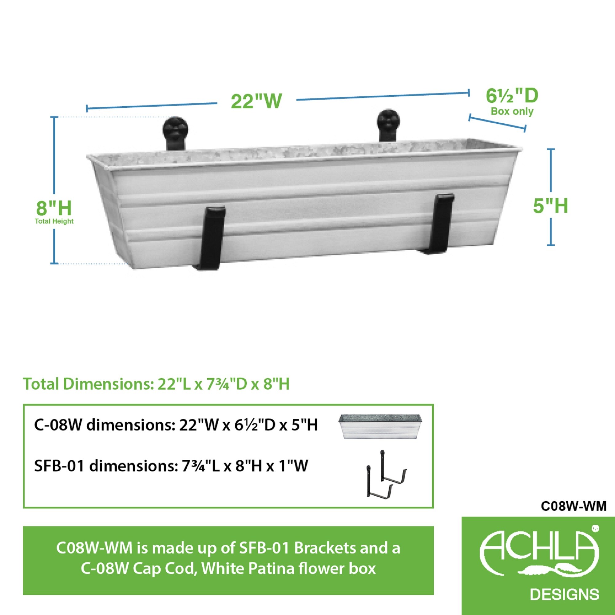 Minuteman International C08W-WM Planter-Window-Box - View #2