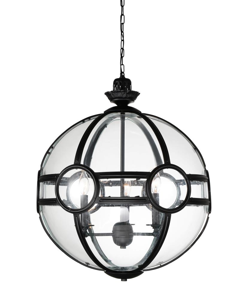 CWI Lighting 9696P20-3-101 Beas 3-Light Black Craftsman Geometric Hanging Pendant Light