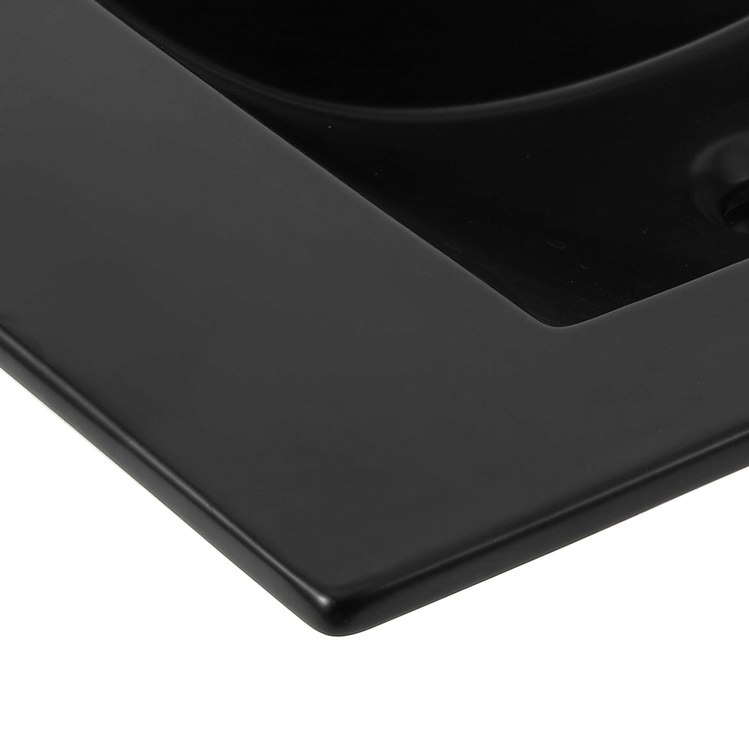 Ancillary 30" Black Ceramic Rectangular Single Sink Vanity Top