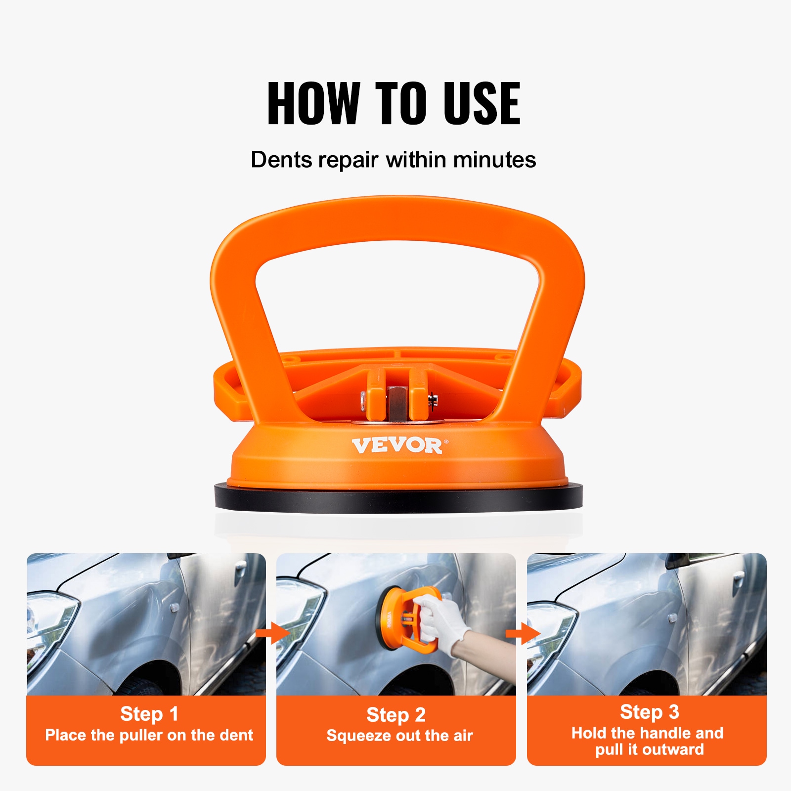  Car Dent Puller Suction Cup (3 Small + 1 Large) with Towel, Car  Body Paintless Dent Repair Tool for Car Dent Repair, Glass, Tiles and  Objects Moving : Home & Kitchen