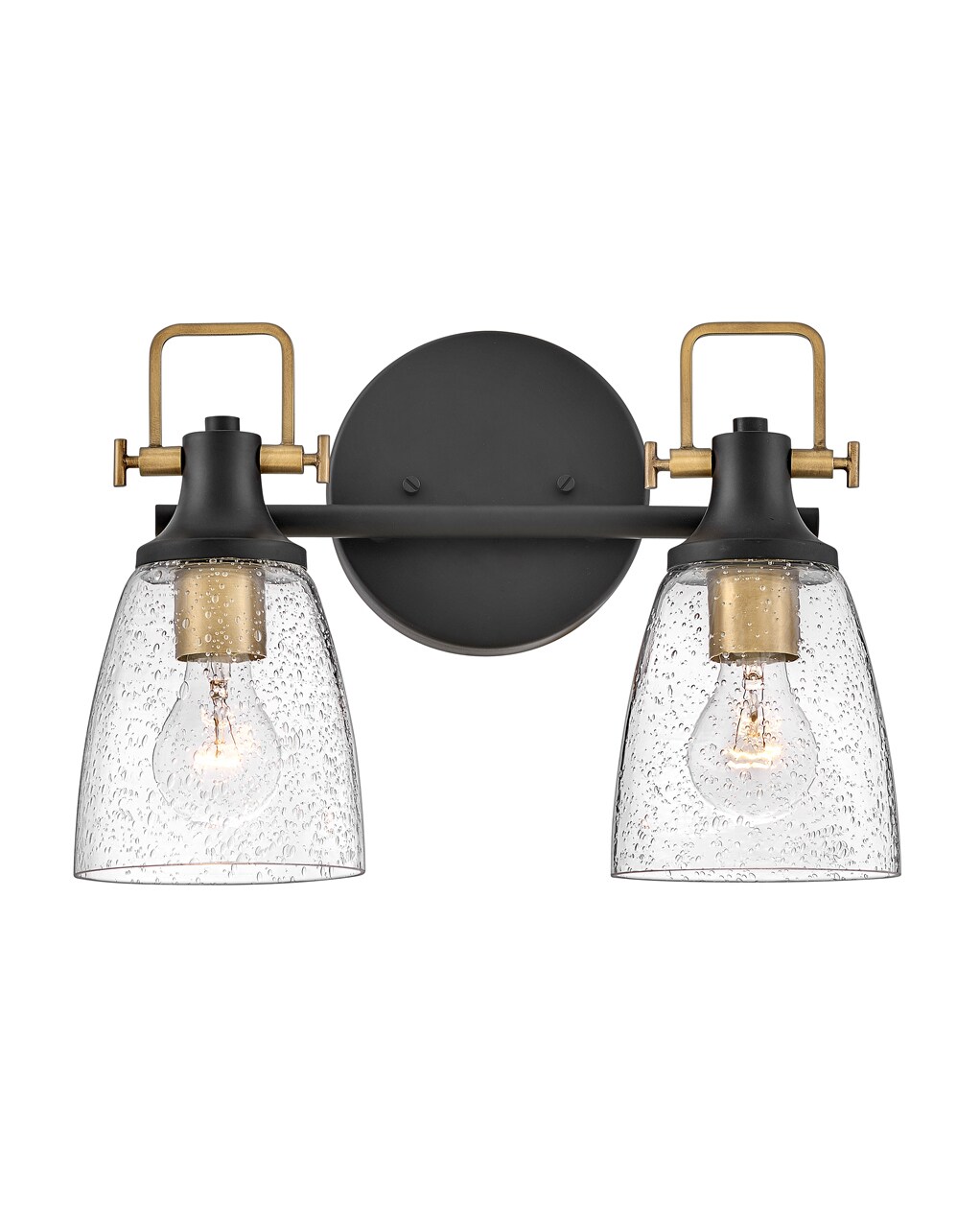 Hinkley Easton 14.5-in 2-Light Matte Black LED Industrial Vanity Light ...