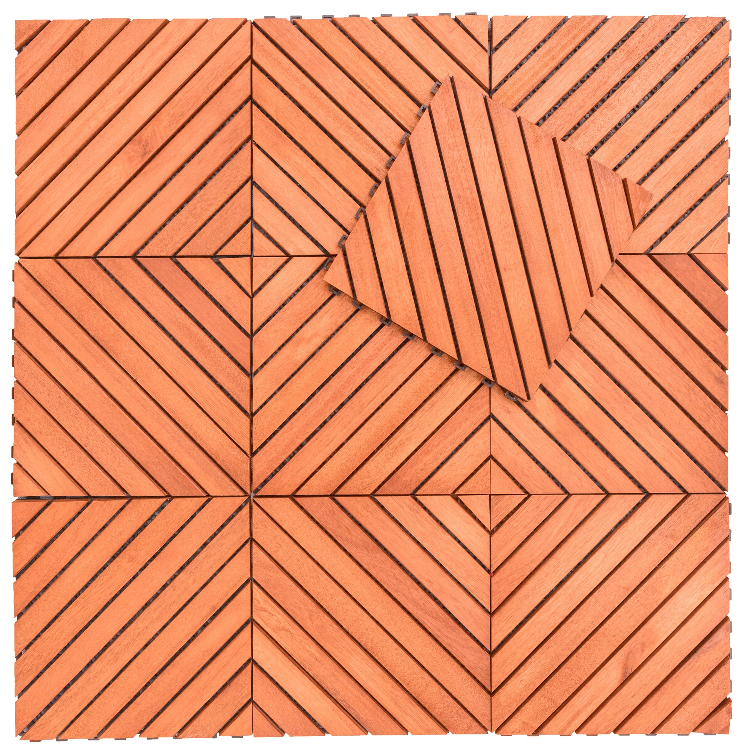 VIFAH 11-in W x 11-in L x 1-in T Vinyl/Plastic Gym Floor Tile (9-sq ft) (10-Pack)