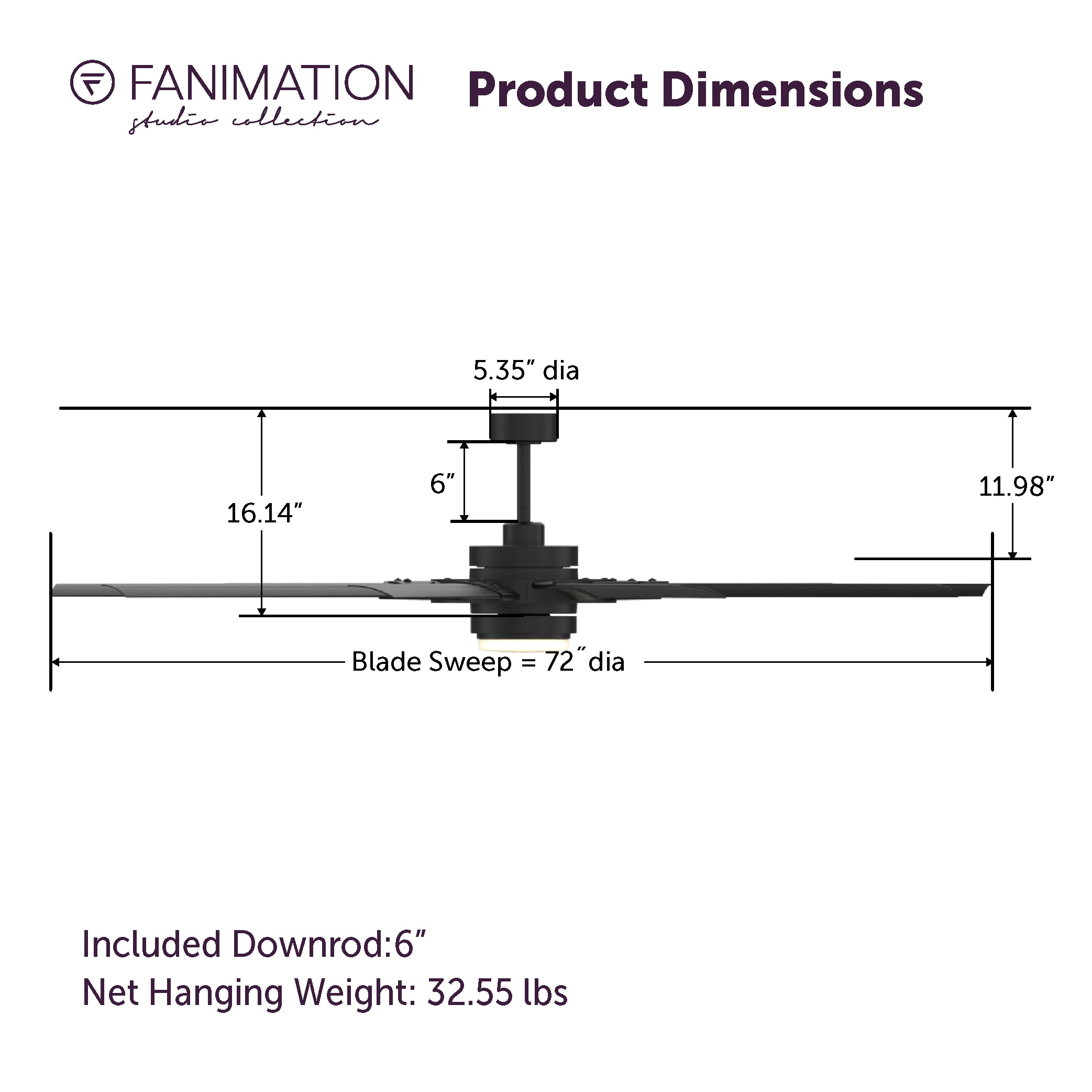 Fanimation Studio Collection LP8147SLBL Ceiling-Fans - View #11
