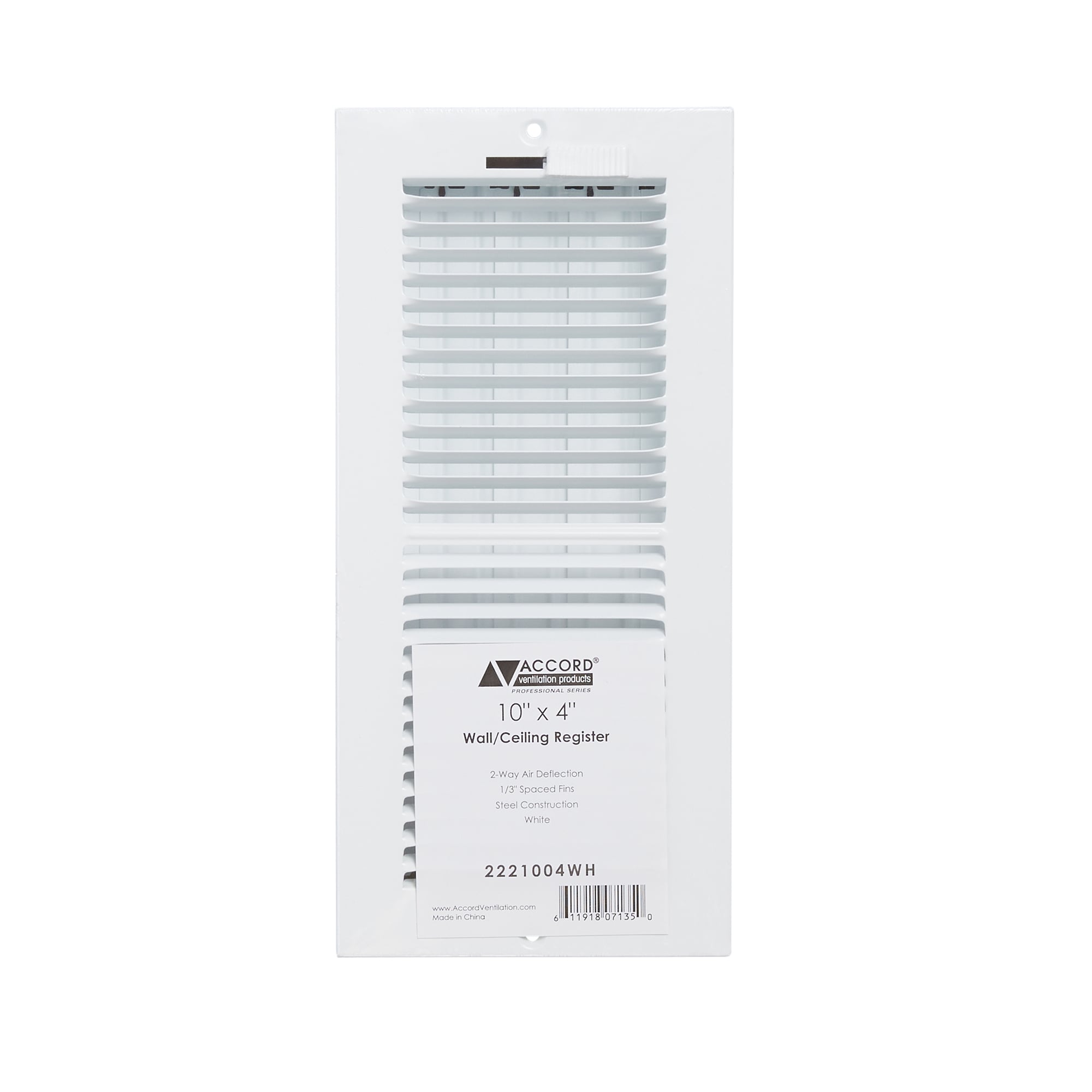 Accord Ventilation 2221004WH Sidewall-Ceiling-Registers - View #2