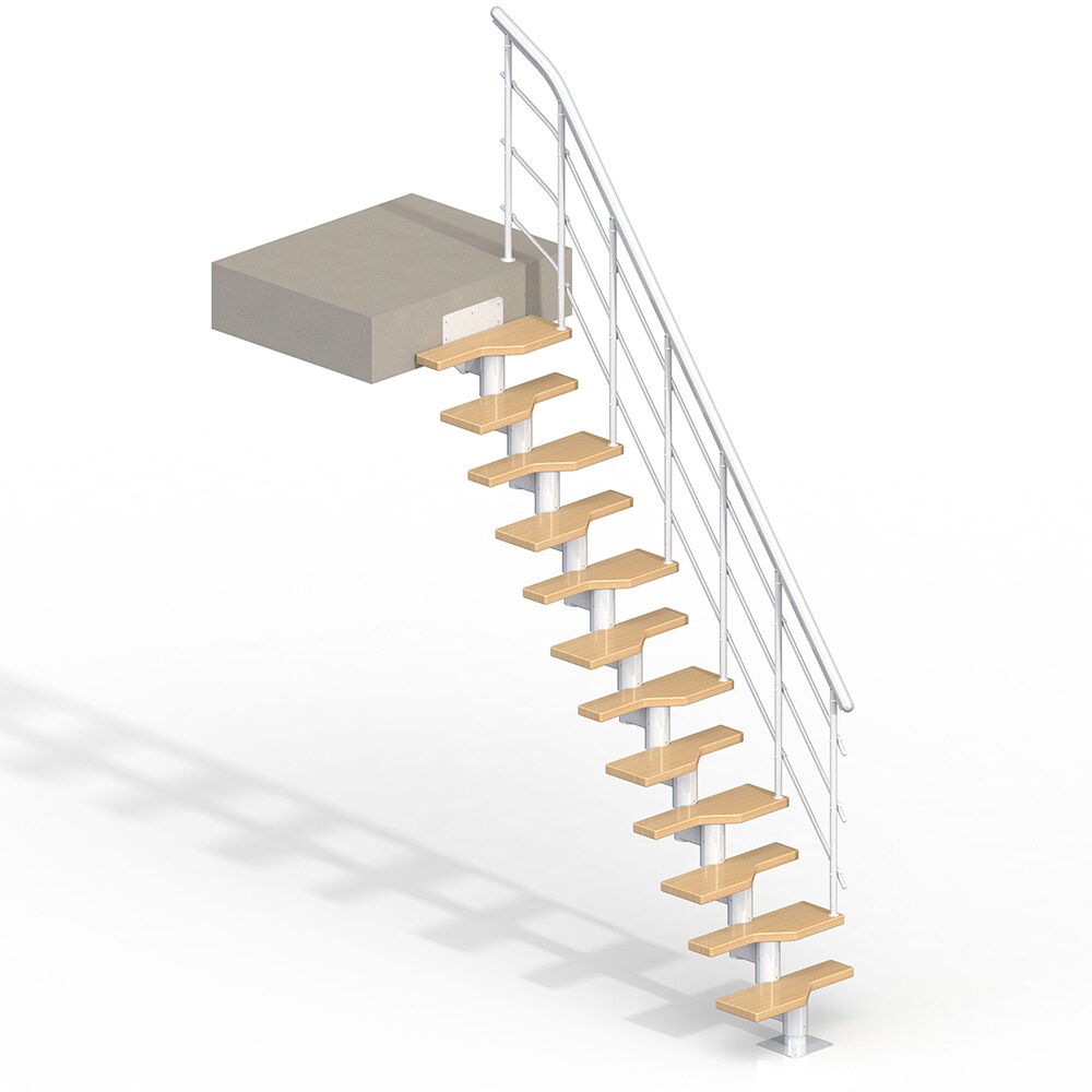 Dolle Lugano 9-ft White Modular Staircase Kit | 68420