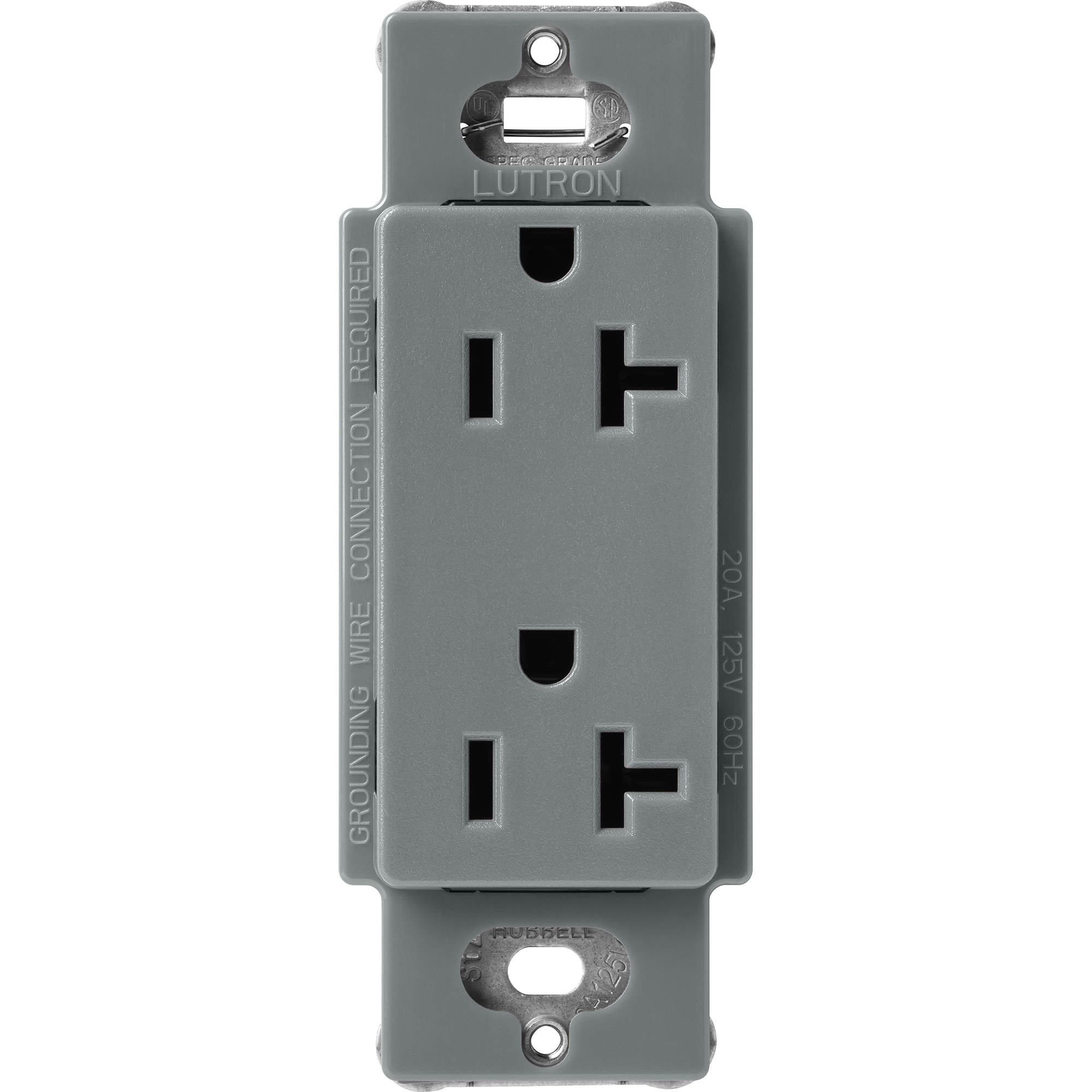 Lutron SCR-20-SL Claro 20 -Amp 120-volt Residential Decorator Outlet , Slate