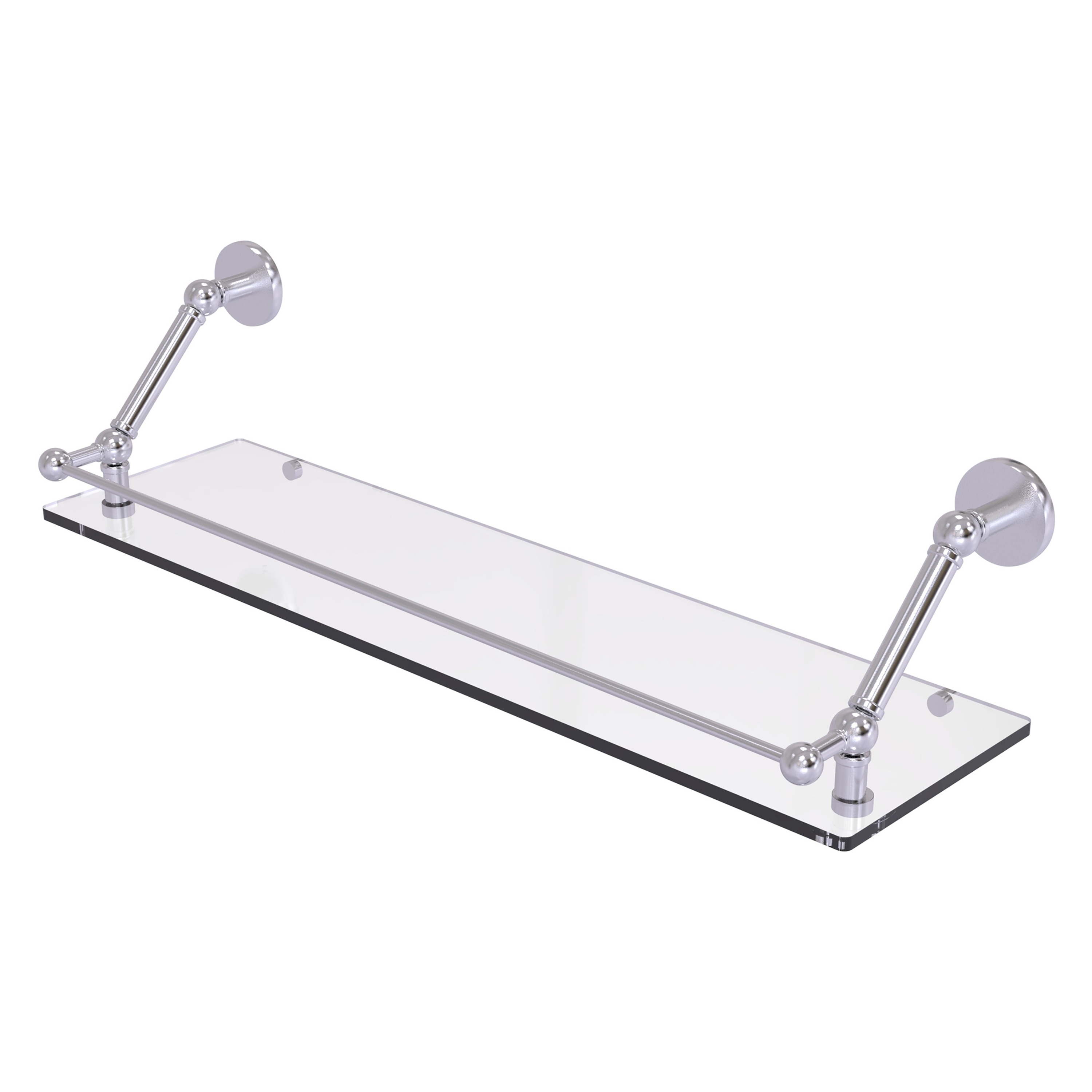 Allied Brass P1000-1-30-GAL-SCH Prestige Skyline Satin Chrome Wall mount Bathroom Shelf ( 30-in x 8-in x 8-in )