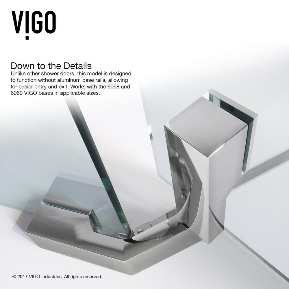 VIGO Ontario Stainless Steel 2-Piece Neo-angle Corner Shower Kit (Off ...