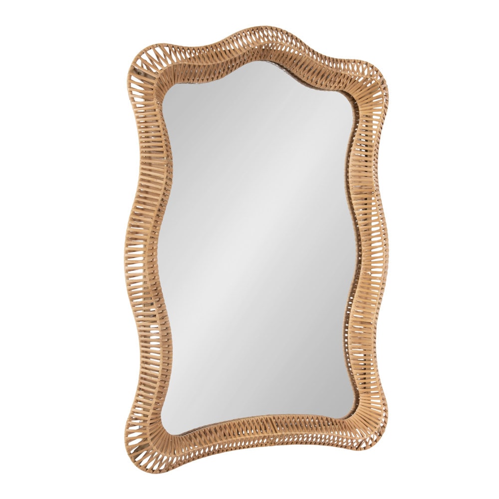 Kate and Laurel 230011 Rashana 26.00-in W x 37.25-in H Rectangle Natural Framed Wall Mirror