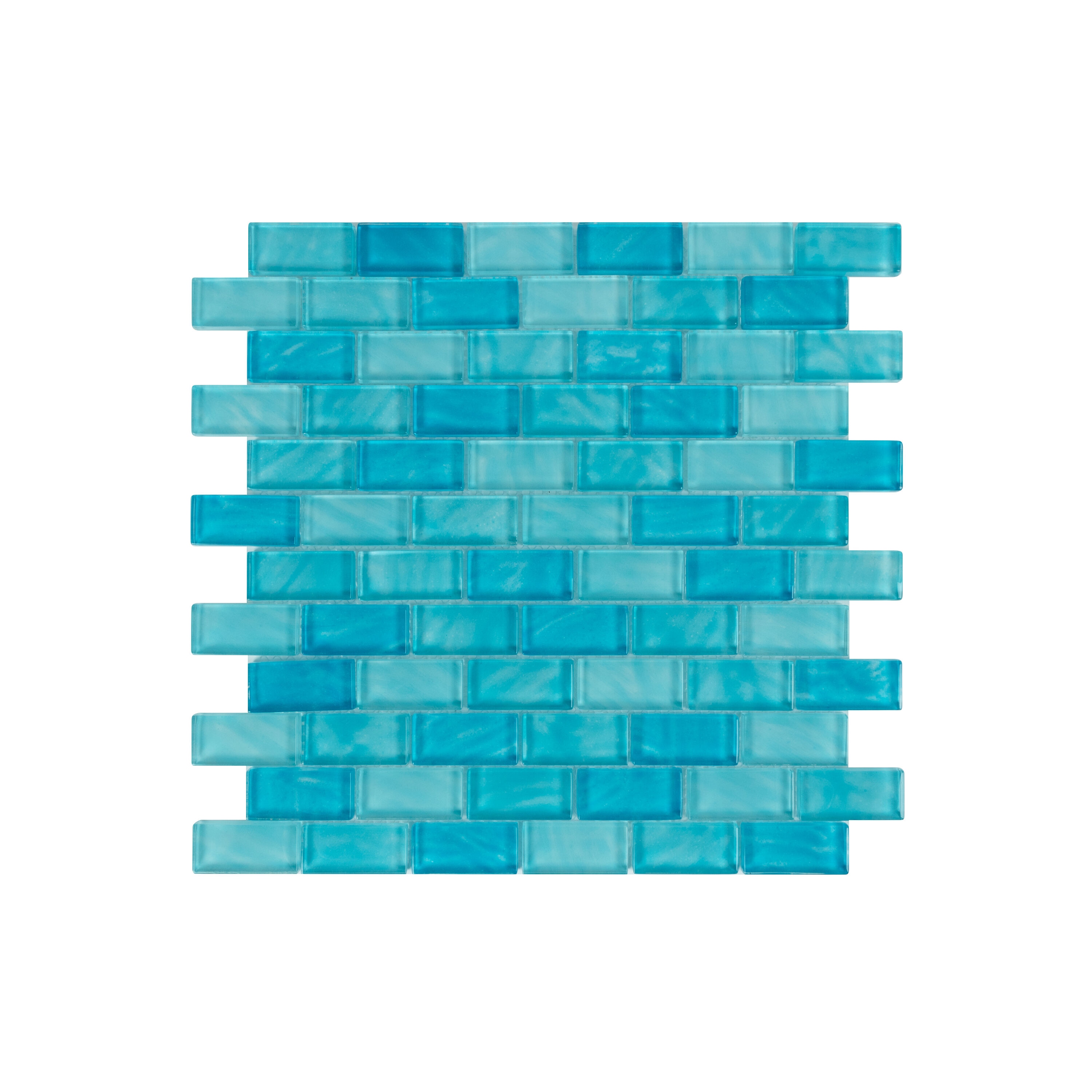 WS Tiles WST-IJ18-SAMPLE Sample- Inkjet Series Caribbean Dawn 3-in x 3-in Polished Glass Wall Tile