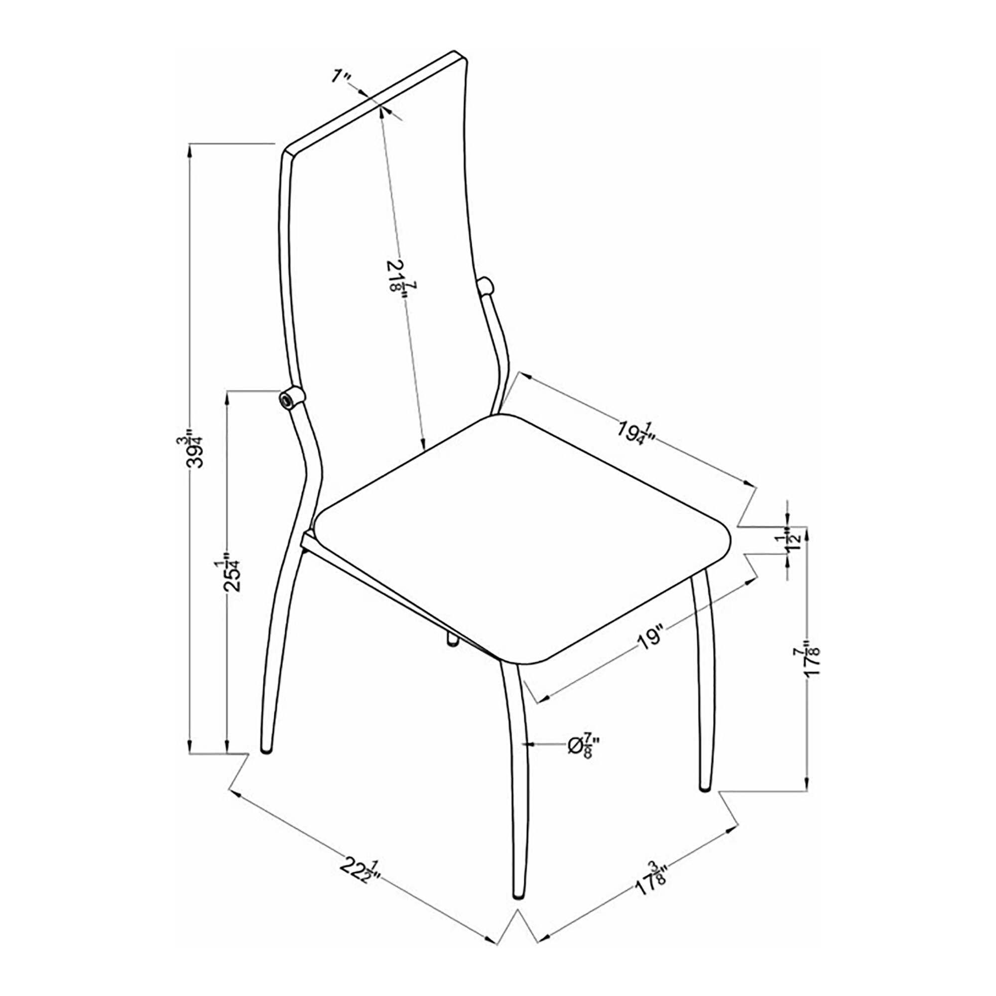 Furniture of America IDF-8310BK-SC-2PK Dining-Chairs - View #8