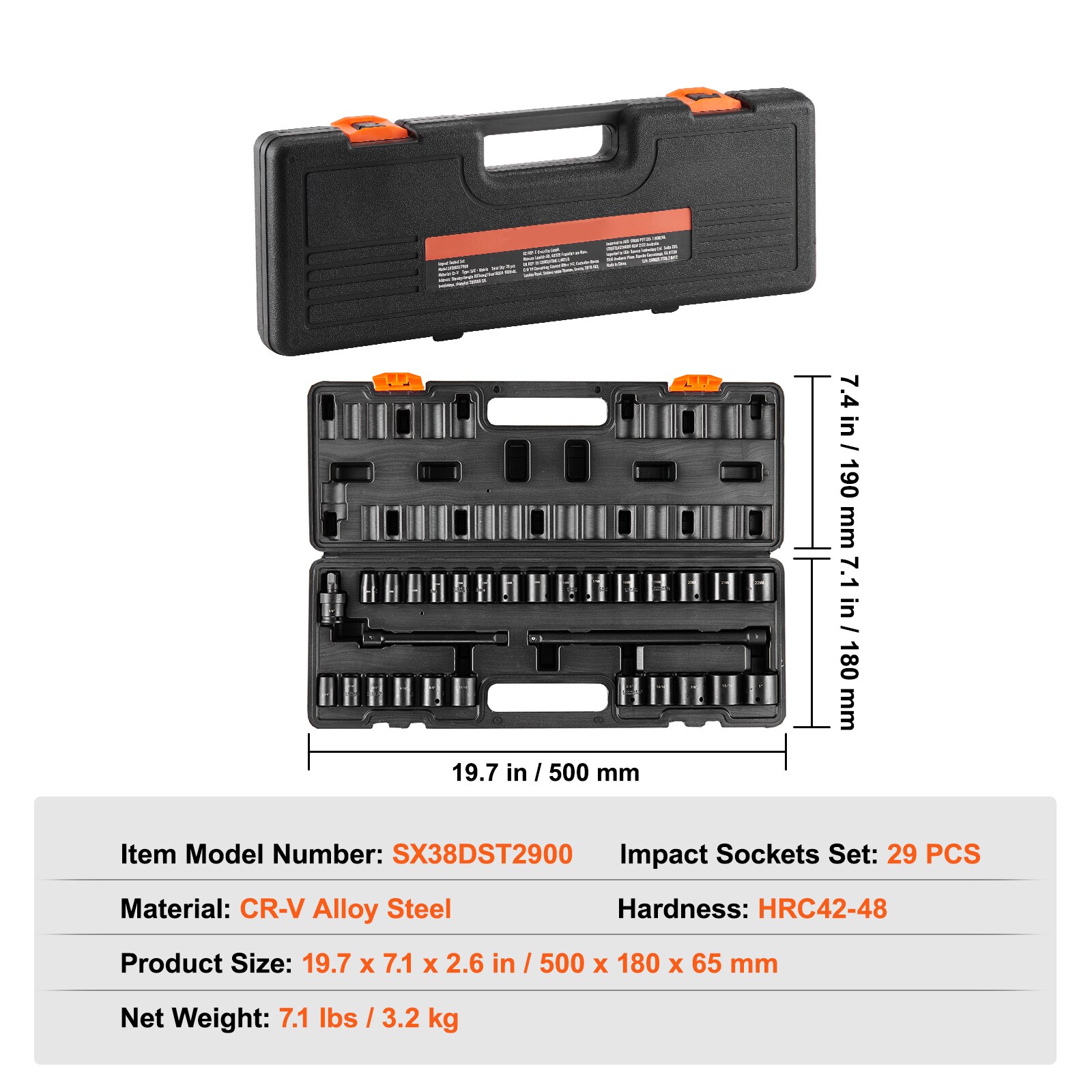 VEVOR SCCJTTZJ1CRV06160V0 Impact-Socket-Sets - View #7