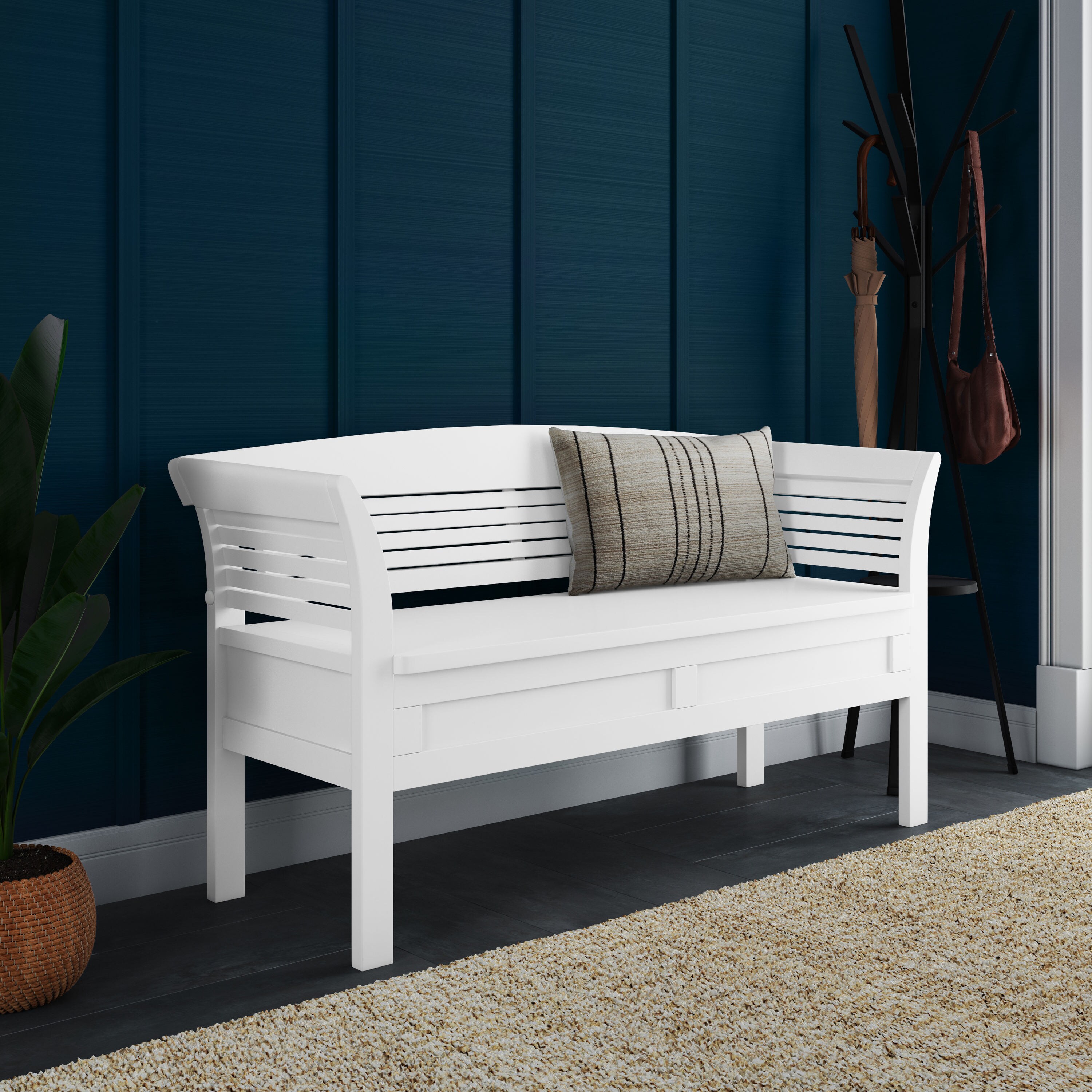 Simpli Home AXCARL13-WH bench - View #7