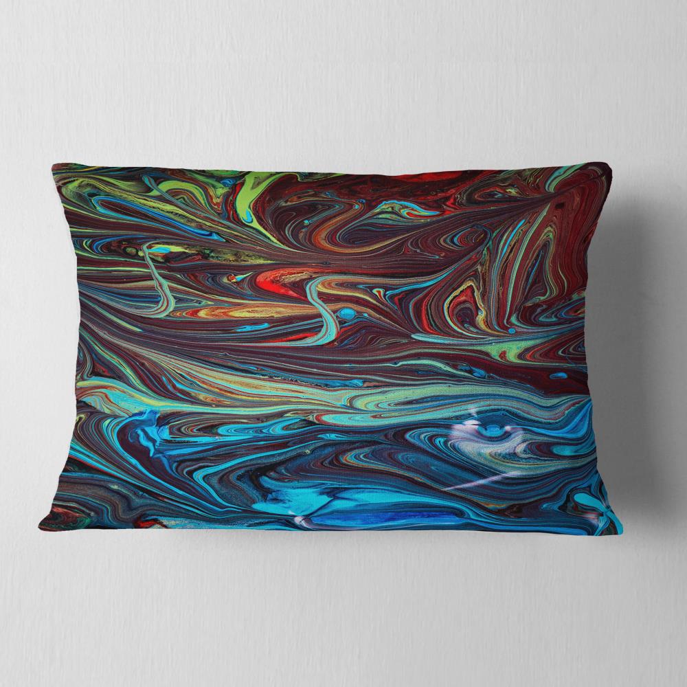 Designart CU9991-12-20 12-in x 20-in Blue Indoor Decorative Pillow