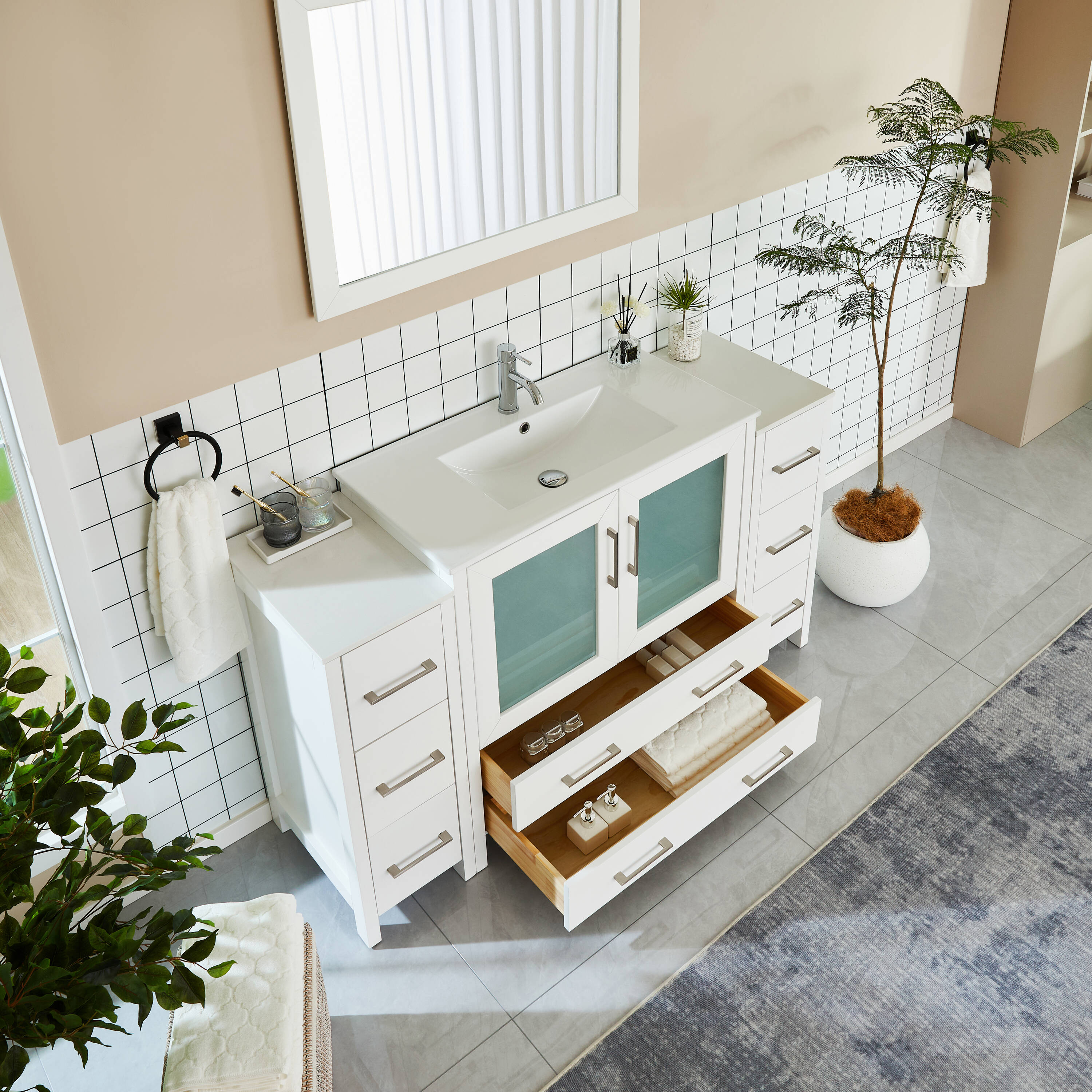 Vanity Art VA3036-60W Bath-Vanity-Combo - View #10
