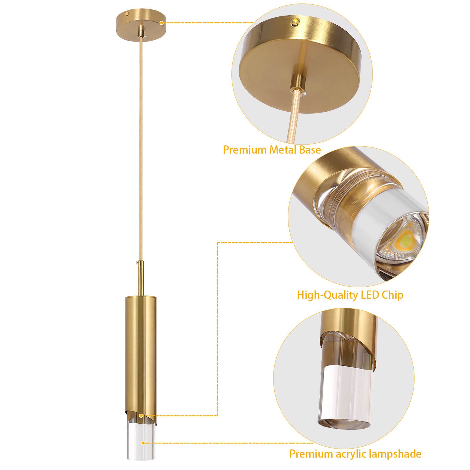 LamQee 06FTL0244AGD Pendant-Lights - View #3