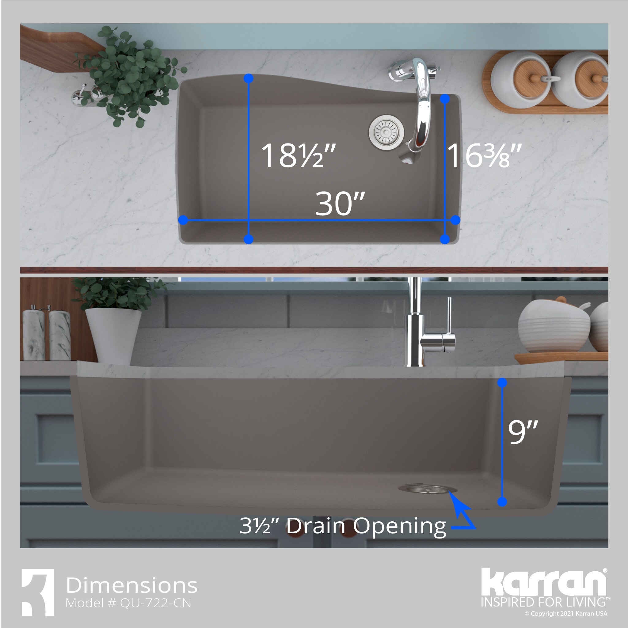 Karran QU-722-CN-PK1 Kitchen-Sinks - View #9