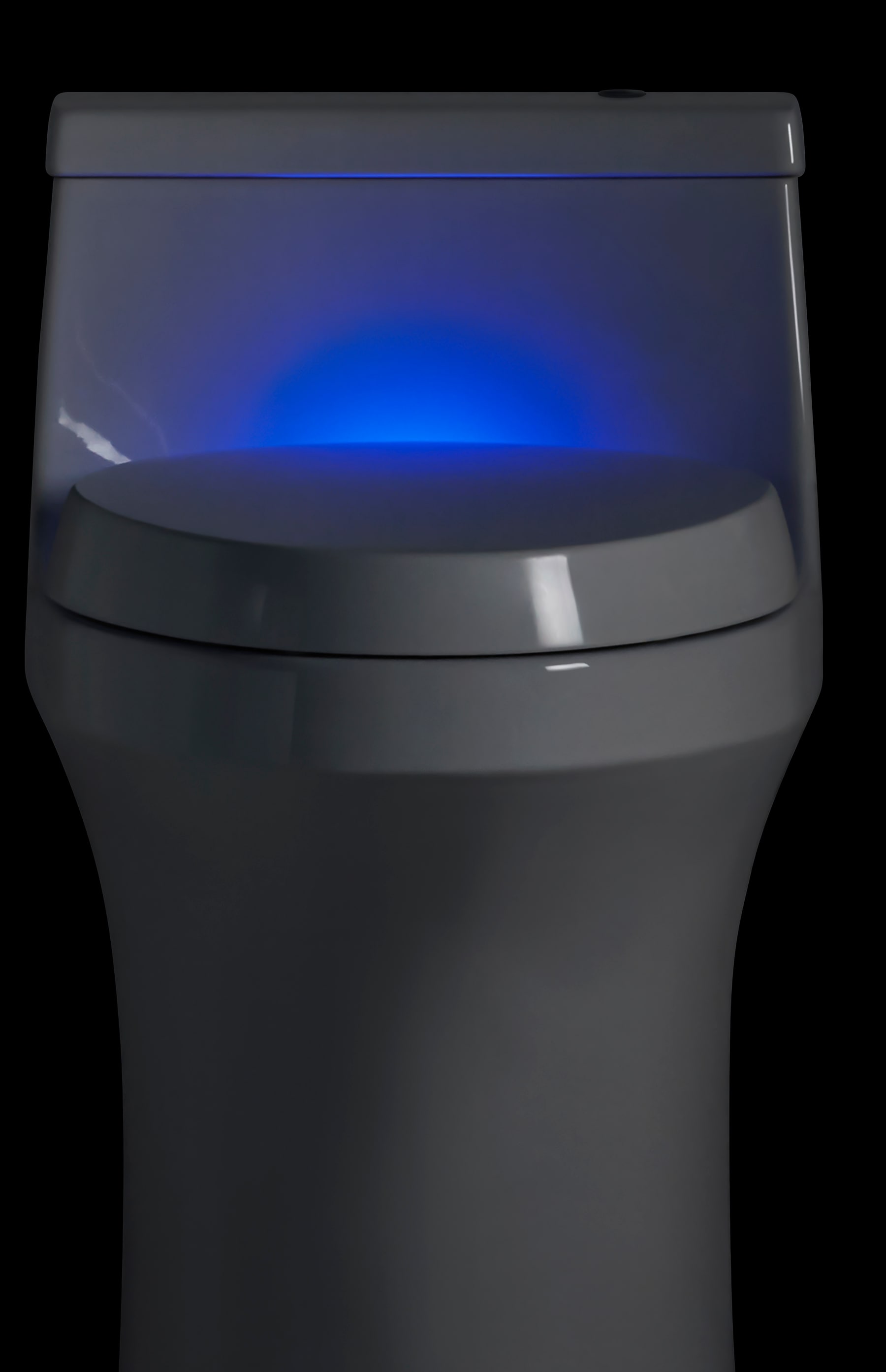 White Elongated Toilet Seat with LED Nightlight and Deodorizer