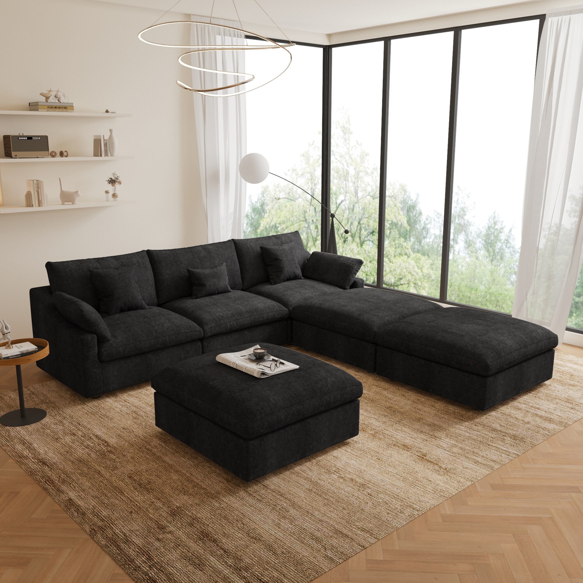 BuotiqHom DH-S3+3-140BK Sofas-Loveseats - View #2