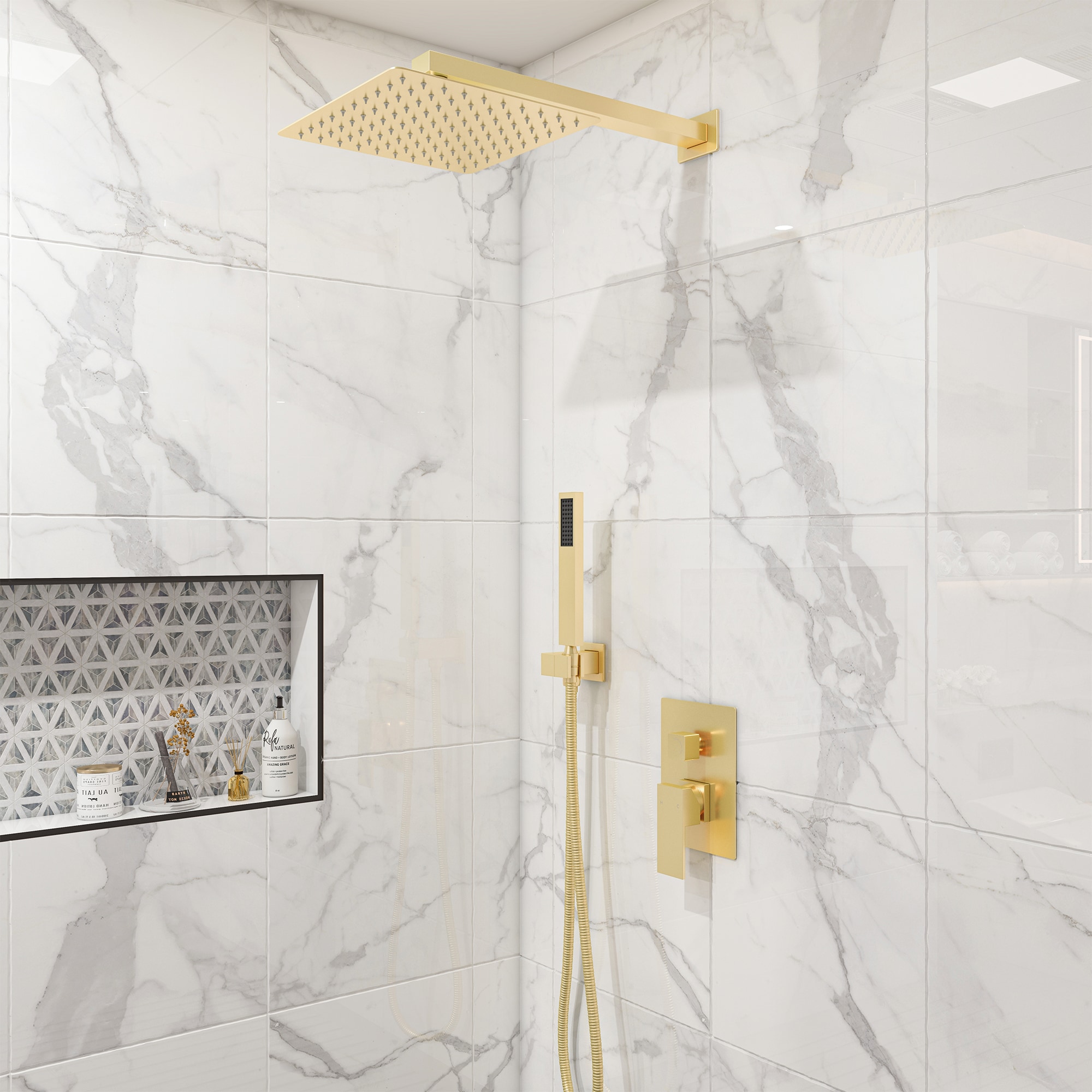 Clihome MS-A3809-10BG Showerhead-Bar-Panels - View #4