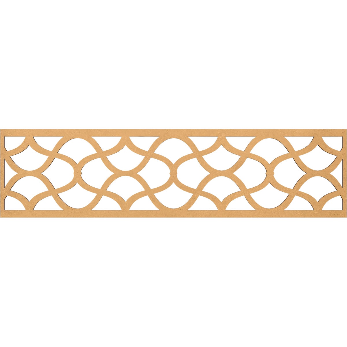 Ekena Millwork MLDA12X47RSTMF Resort Fretwork Flat Trim 13-in x 3.92-ft Brown Unfinished 2157838 Pierced Wall Panel Moulding