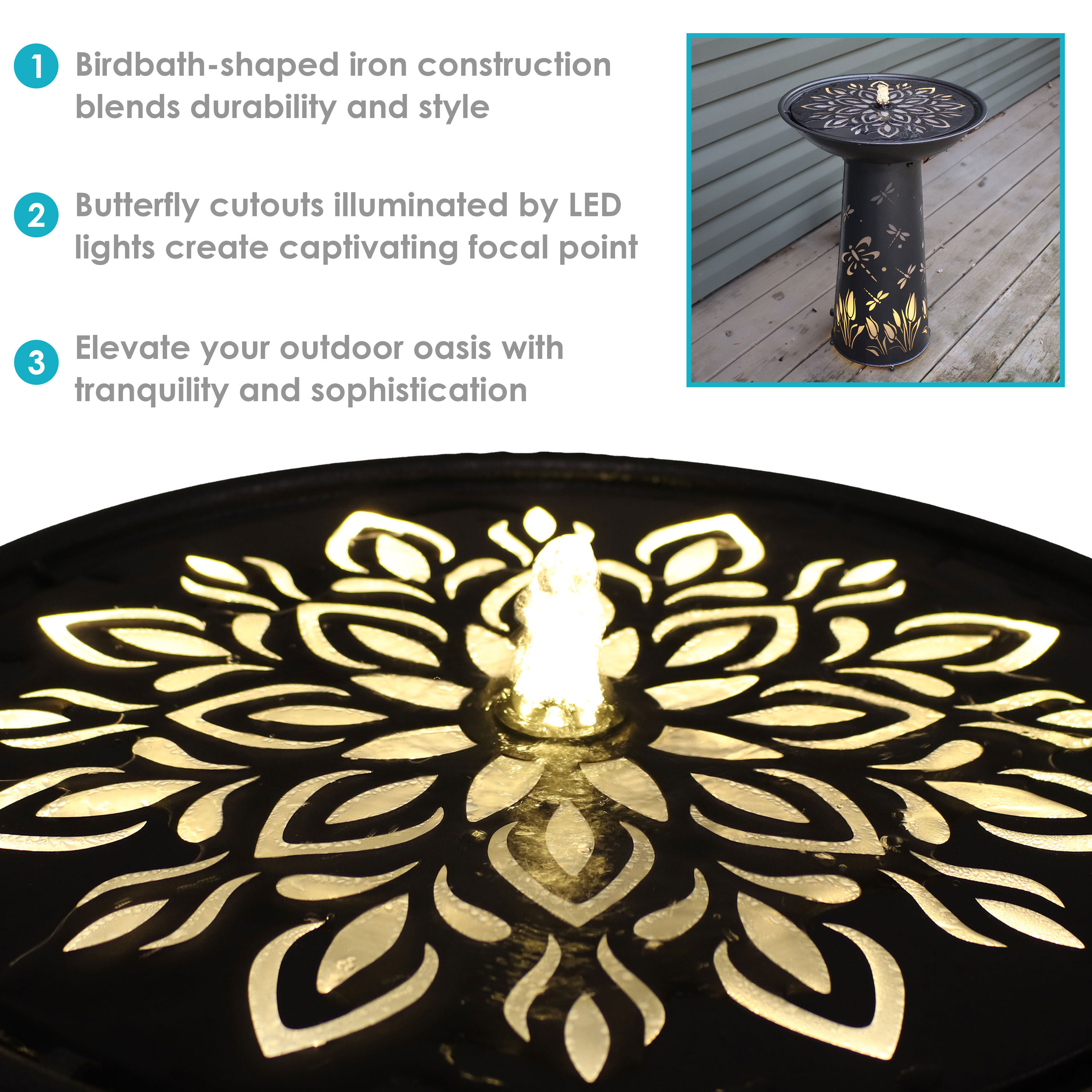 Sunnydaze Decor QZC-335 birdbaths - View #5
