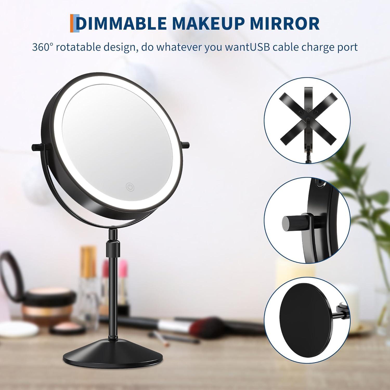 Qeetex DHZ-PBC-3336VY8W Makeup-Mirrors - View #6