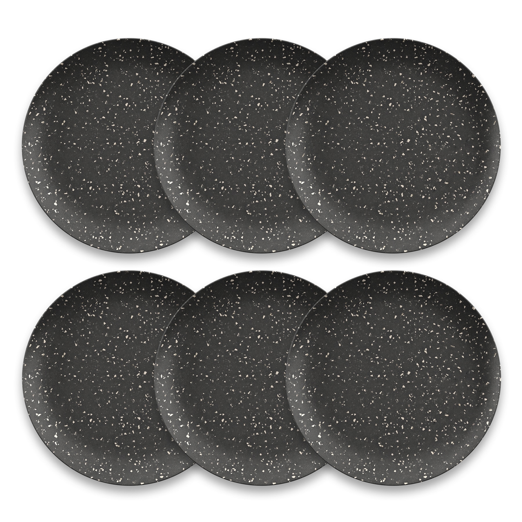 TarHong Orion Speckles Merge Dinner Plate - Black - 10.5in. - Set of 6